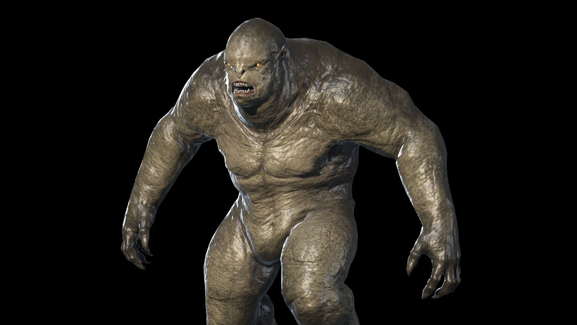 Monster predator 2 Low-poly 3D model_9