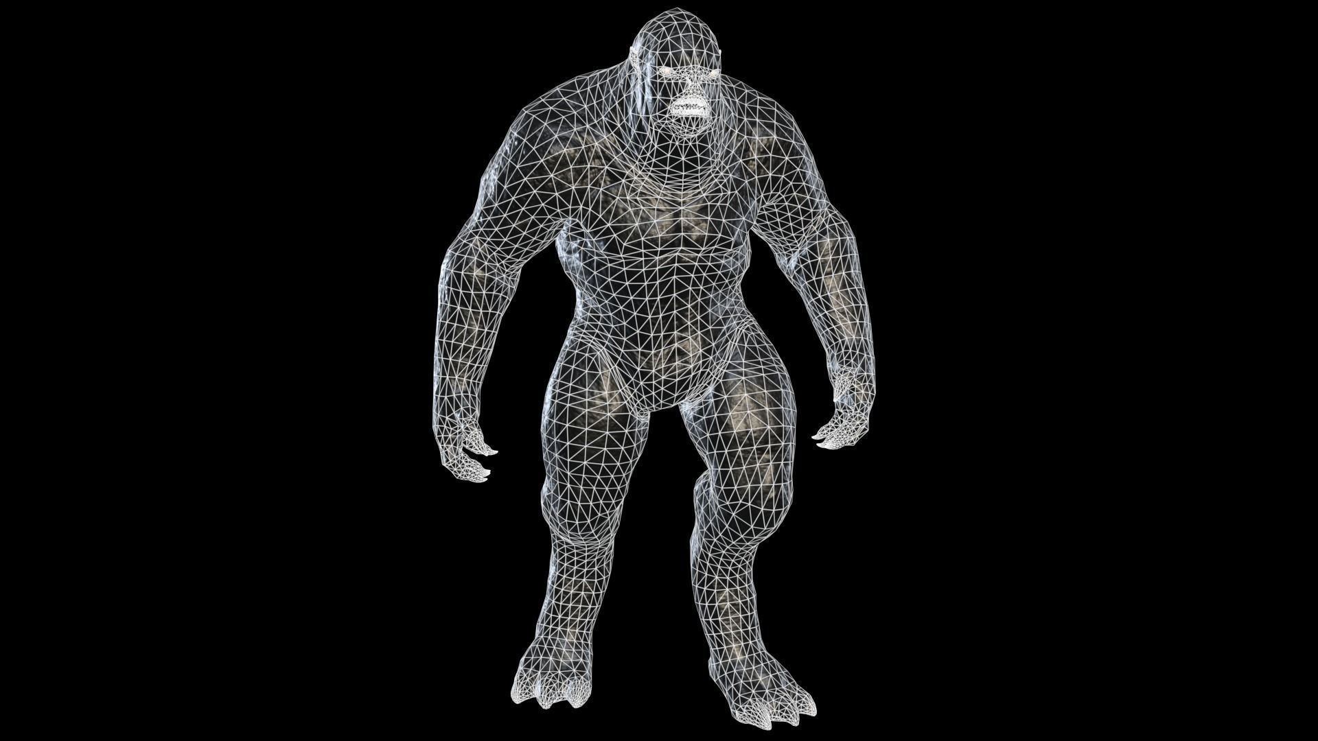 Monster predator 2 Low-poly 3D model_6