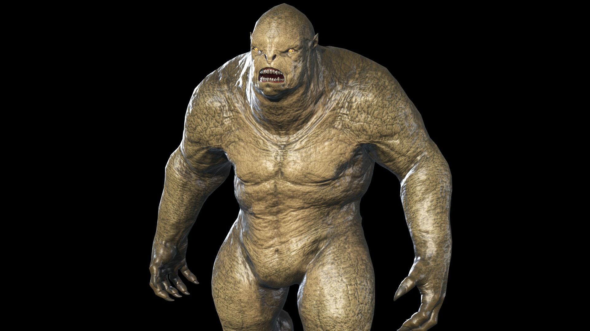 Monster predator 2 Low-poly 3D model_2