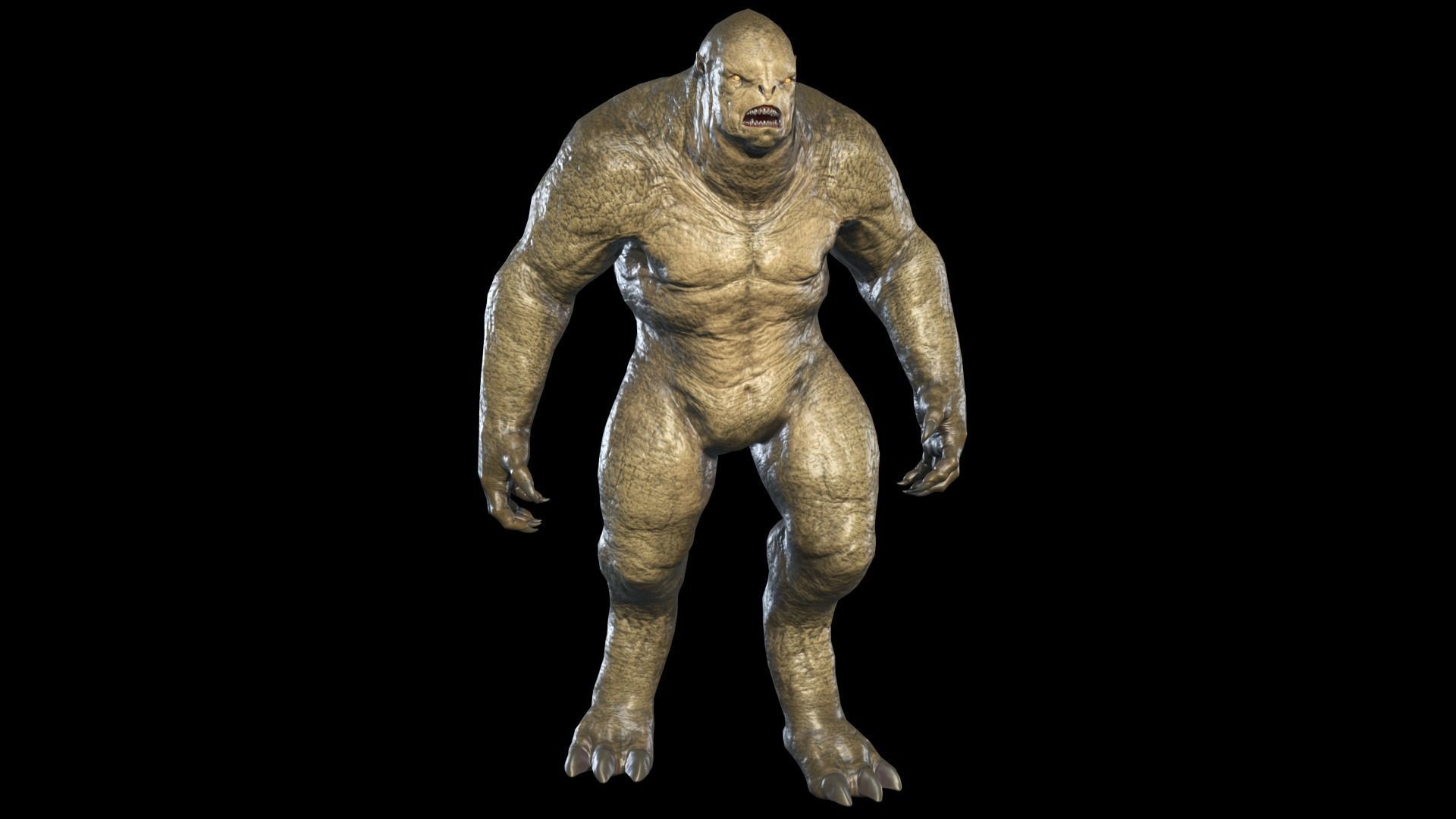 Monster predator 2 Low-poly 3D model_4