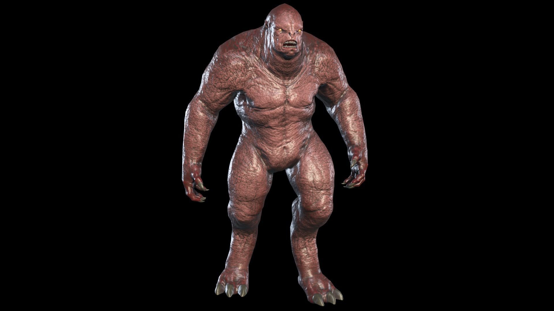 Monster predator 2 Low-poly 3D model_5