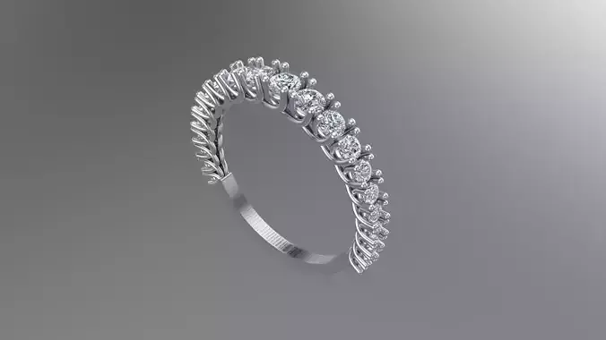 Fancy diamod ring 3d model Pritable Model