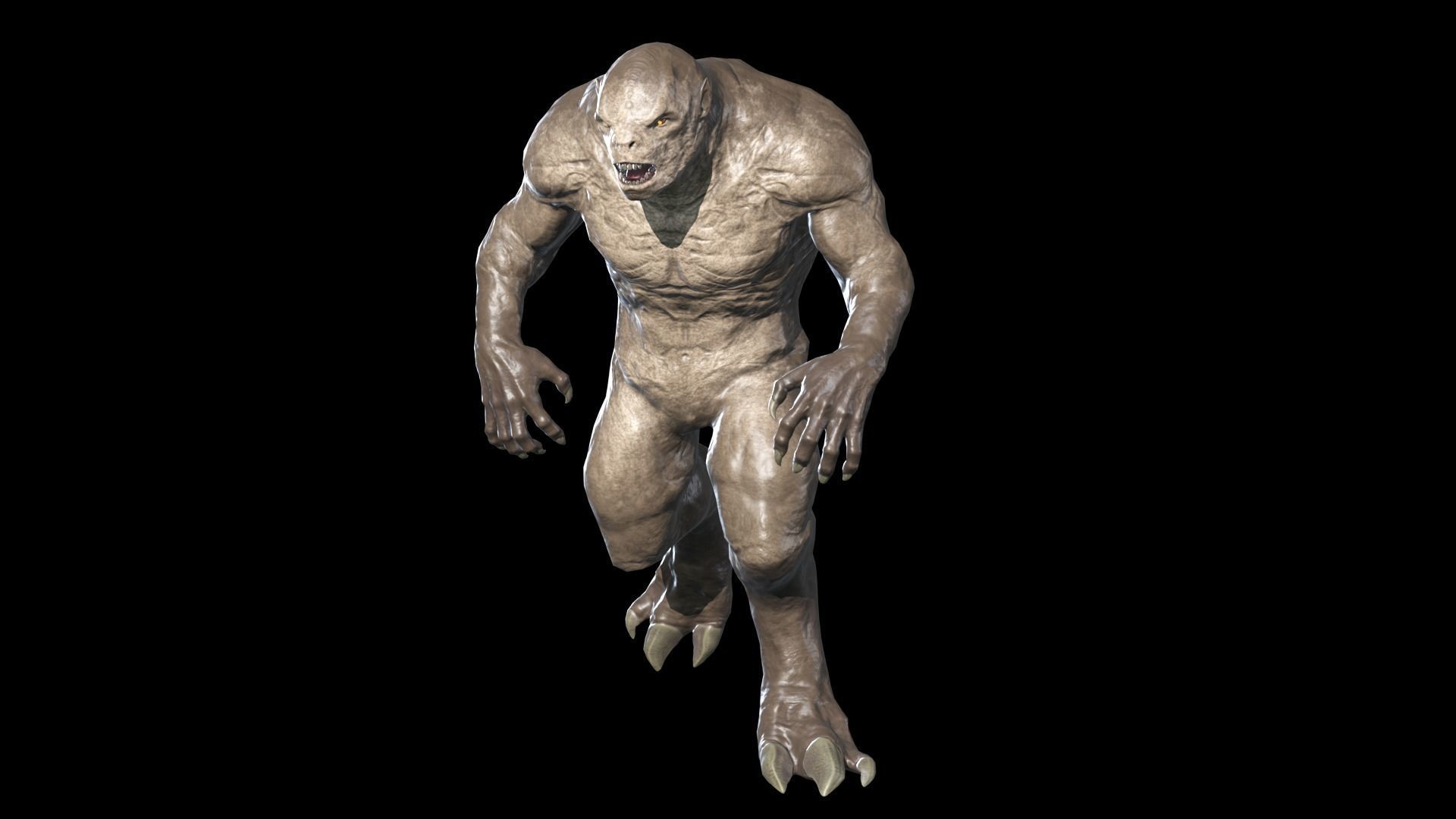 Monster predator 3 Low-poly 3D model_8