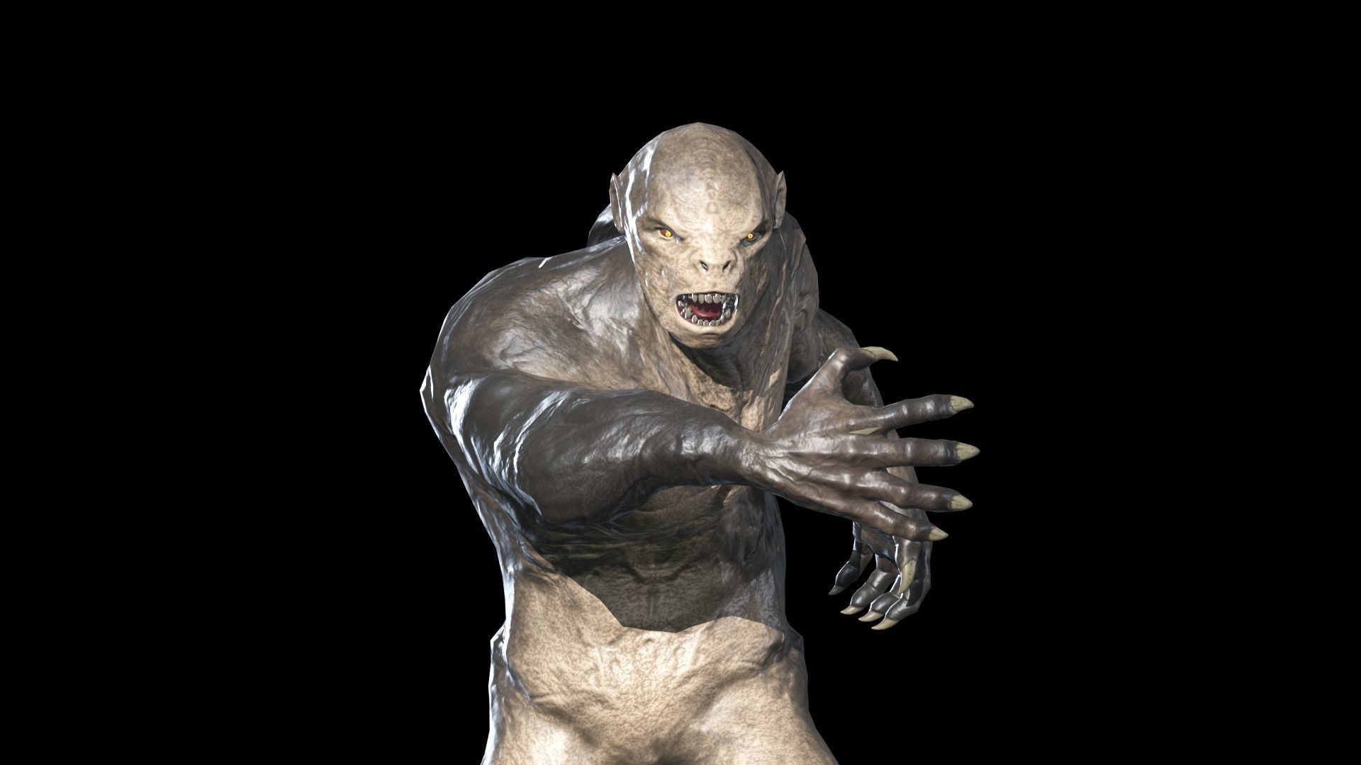 Monster predator 3 Low-poly 3D model_6