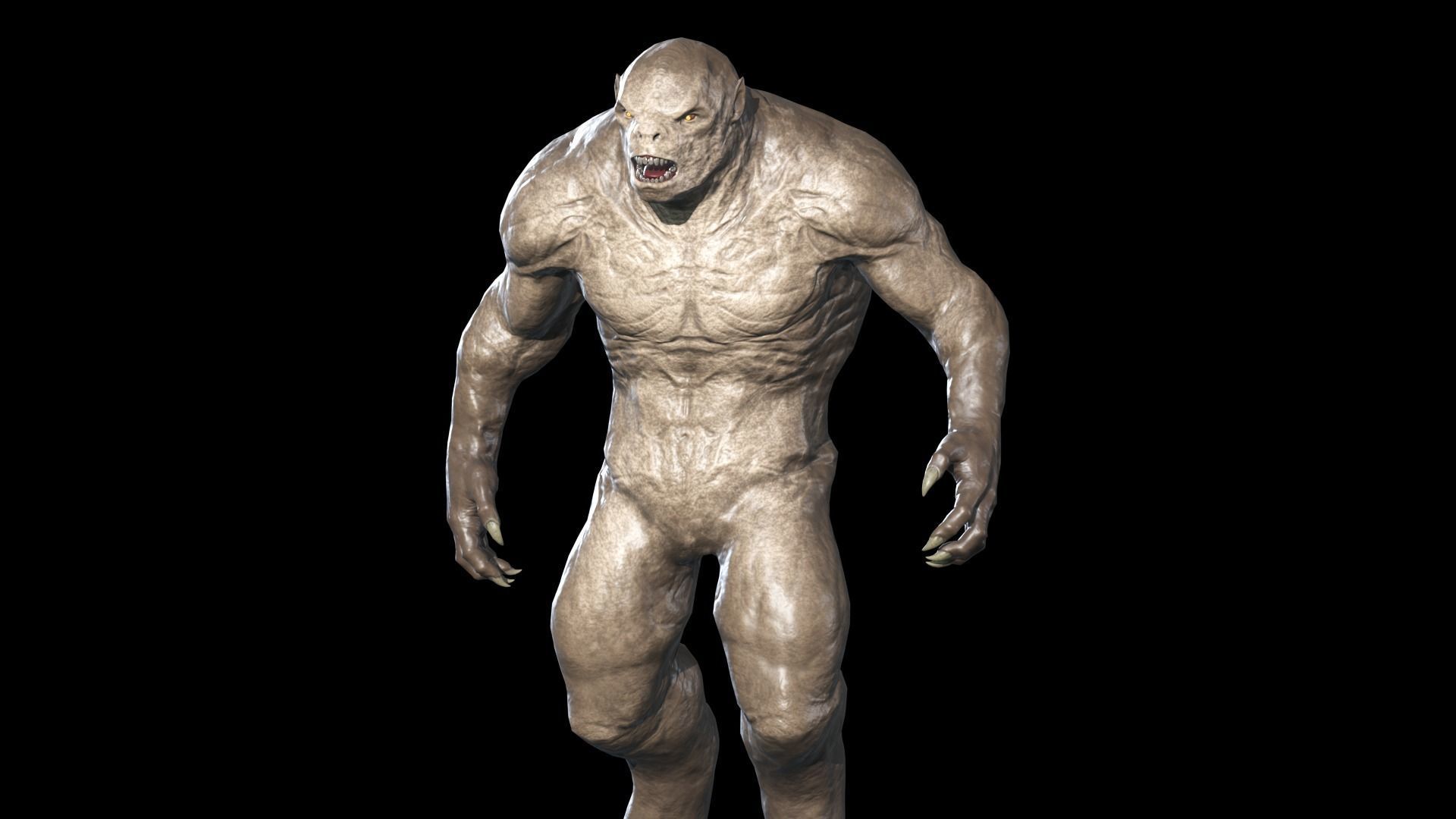 Monster predator 3 Low-poly 3D model_10