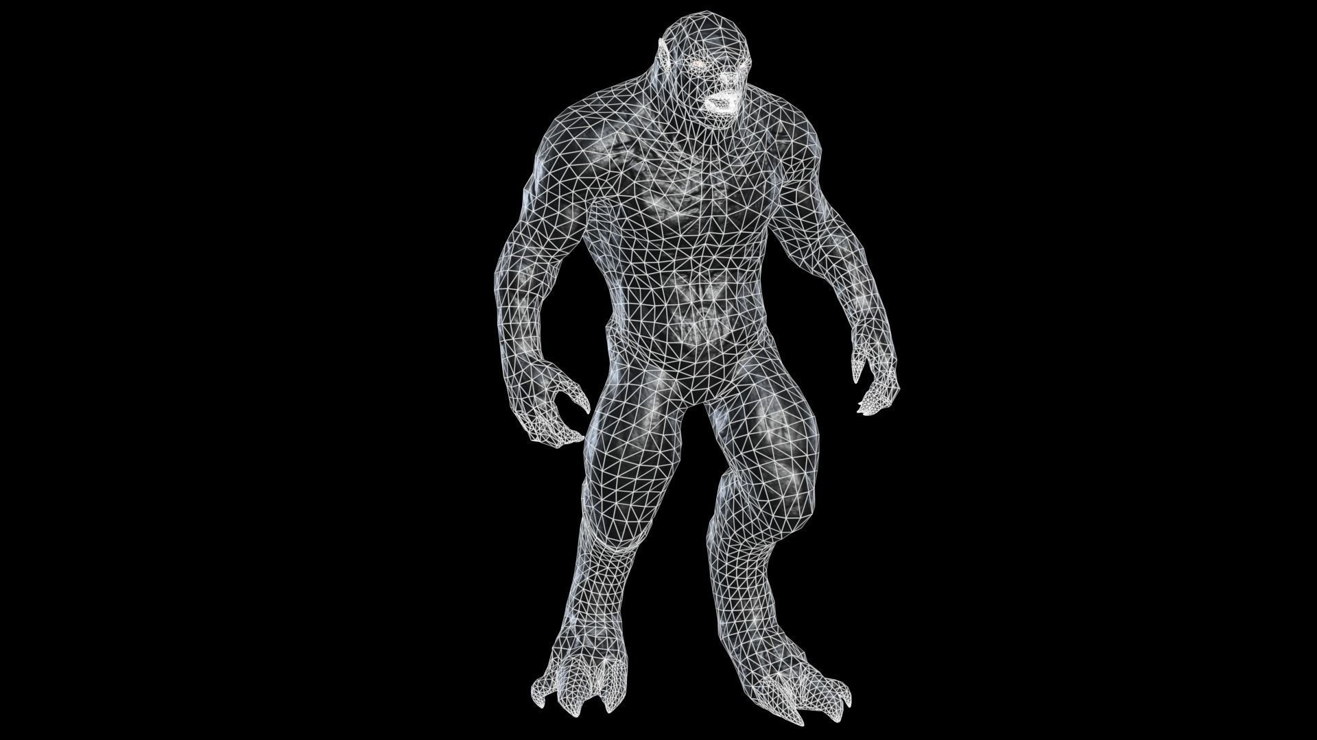 Monster predator 3 Low-poly 3D model_4