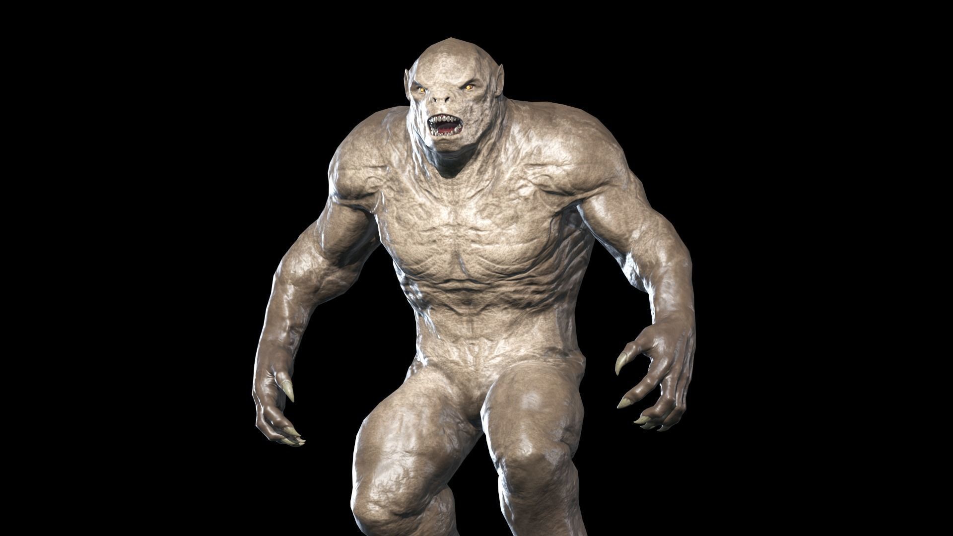 Monster predator 3 Low-poly 3D model_5