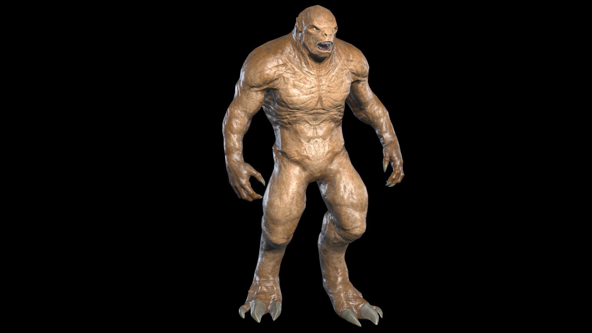 Monster predator 3 Low-poly 3D model_2