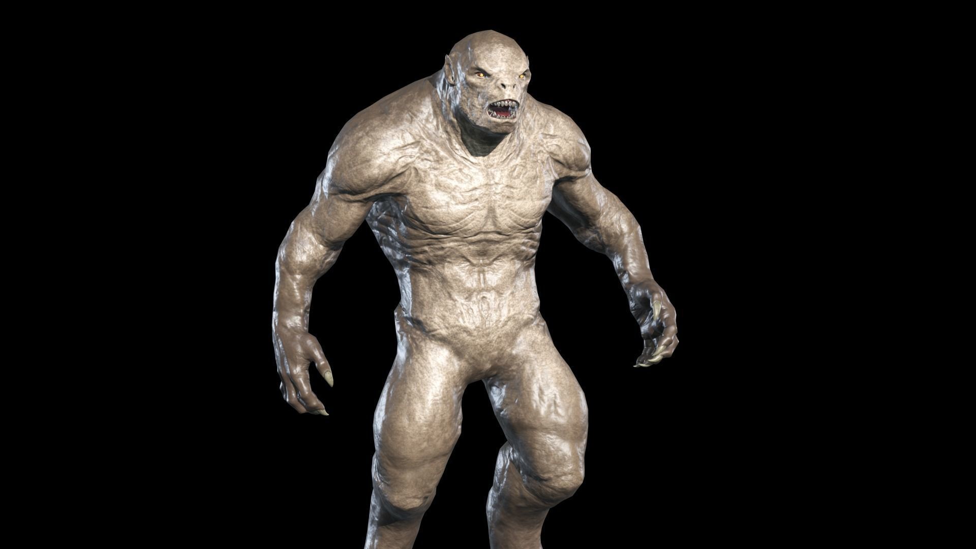 Monster predator 3 Low-poly 3D model_9
