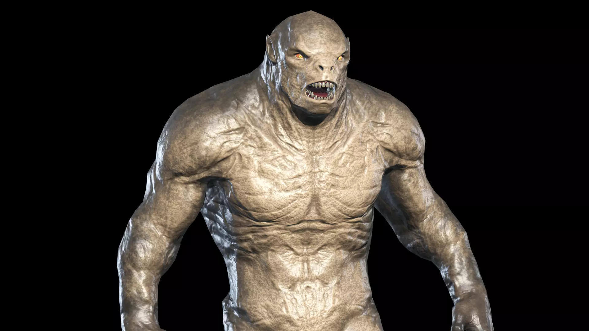 Monster predator 3 Low-poly 3D model_0