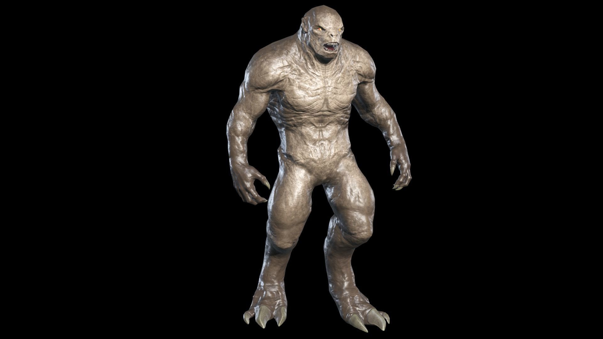 Monster predator 3 Low-poly 3D model_3