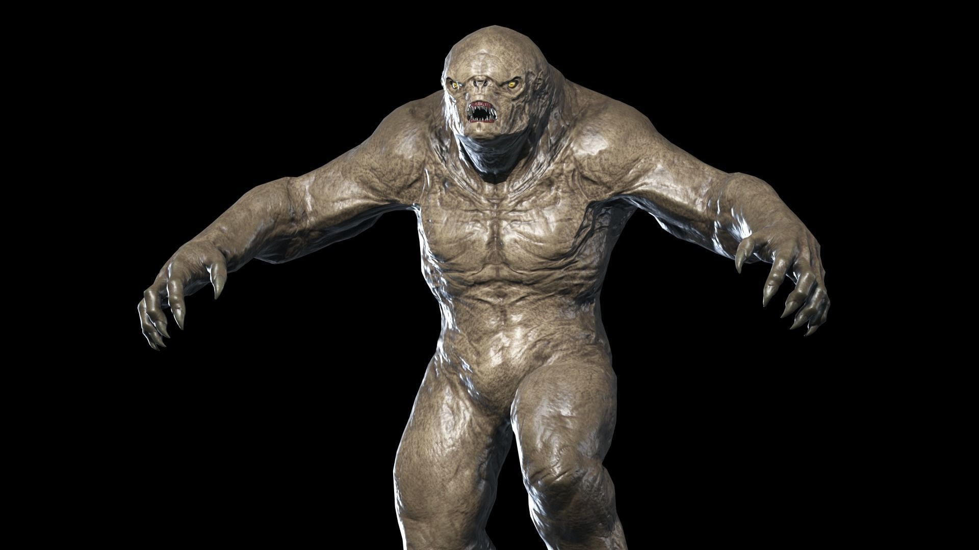 Mutant Monster 4 Low-poly 3D model_10