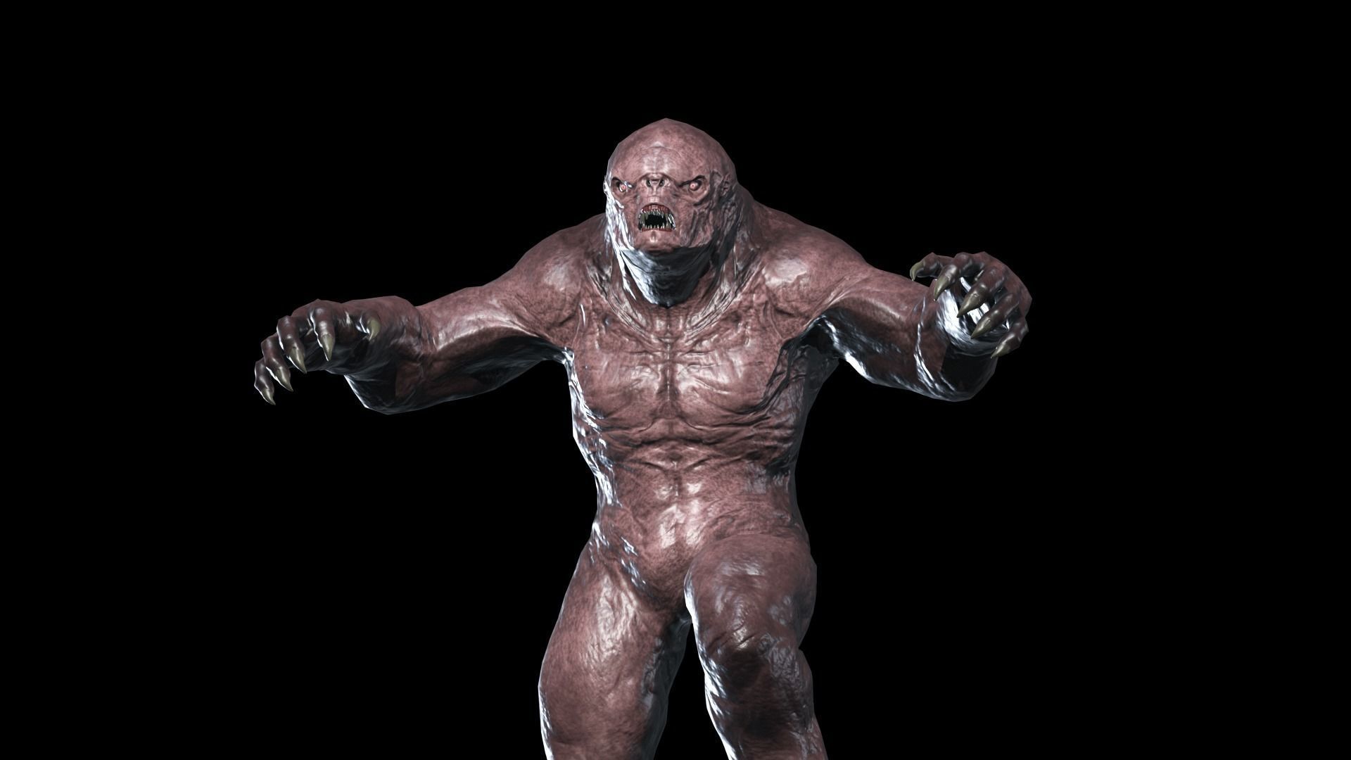 Mutant Monster 4 Low-poly 3D model_8