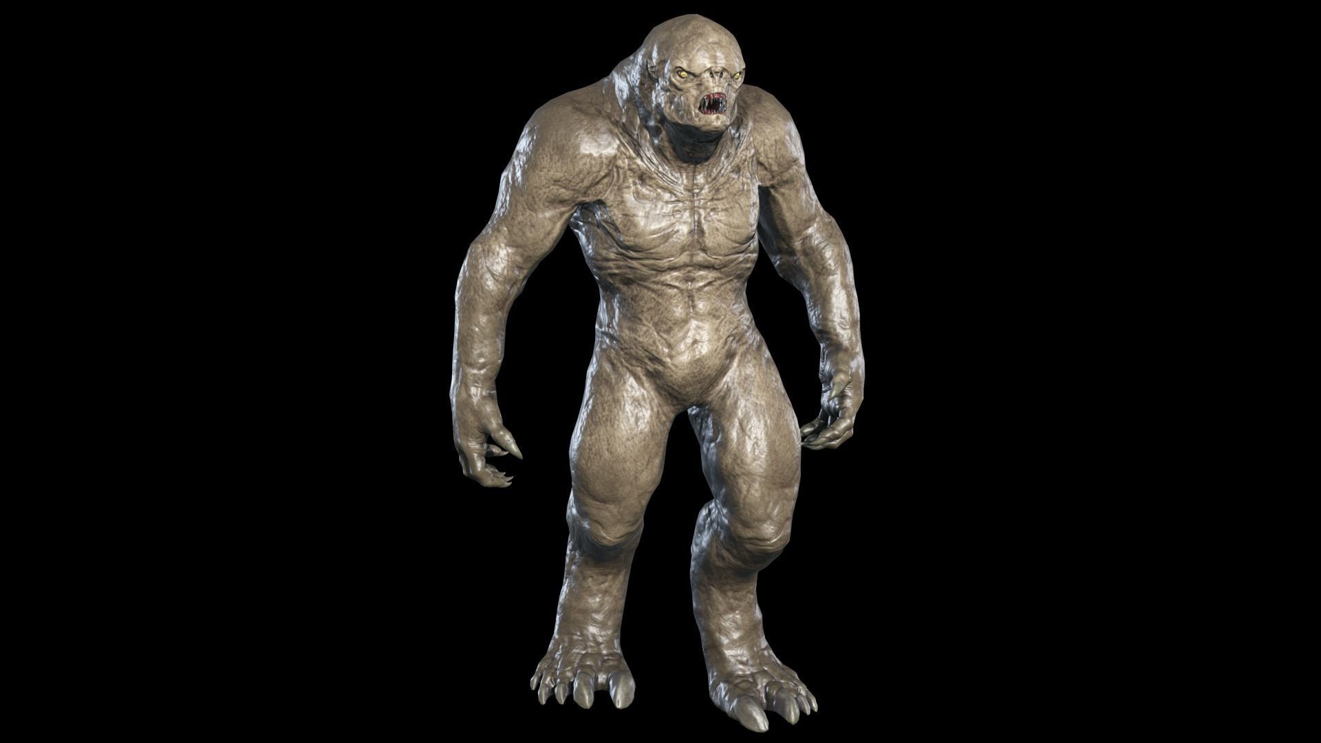 Mutant Monster 4 Low-poly 3D model_3