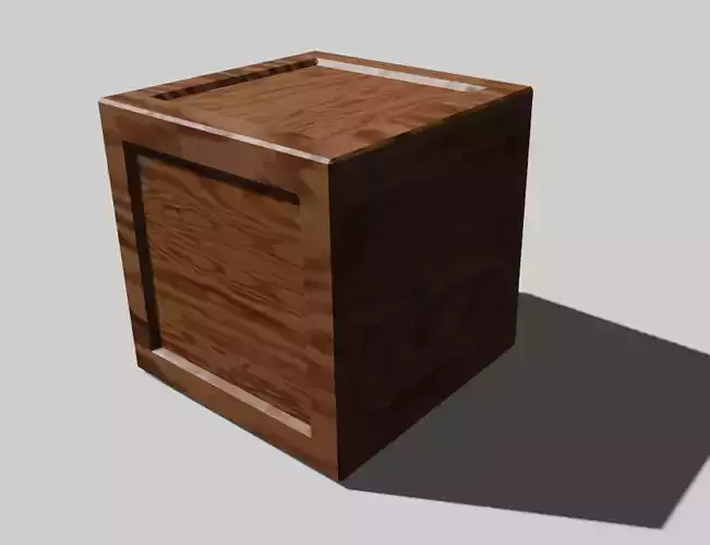 wooden box 3D model