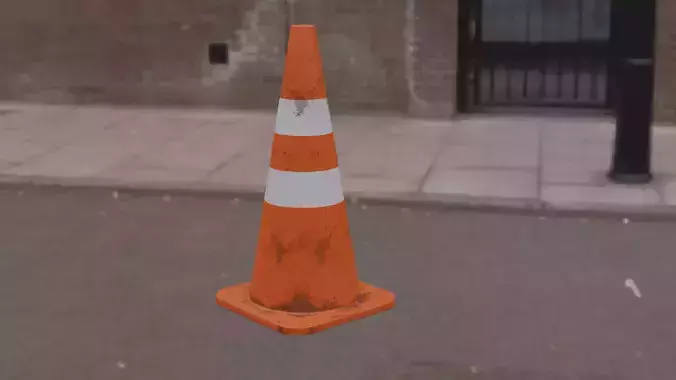 High-Quality Traffic Cone 3D Model 