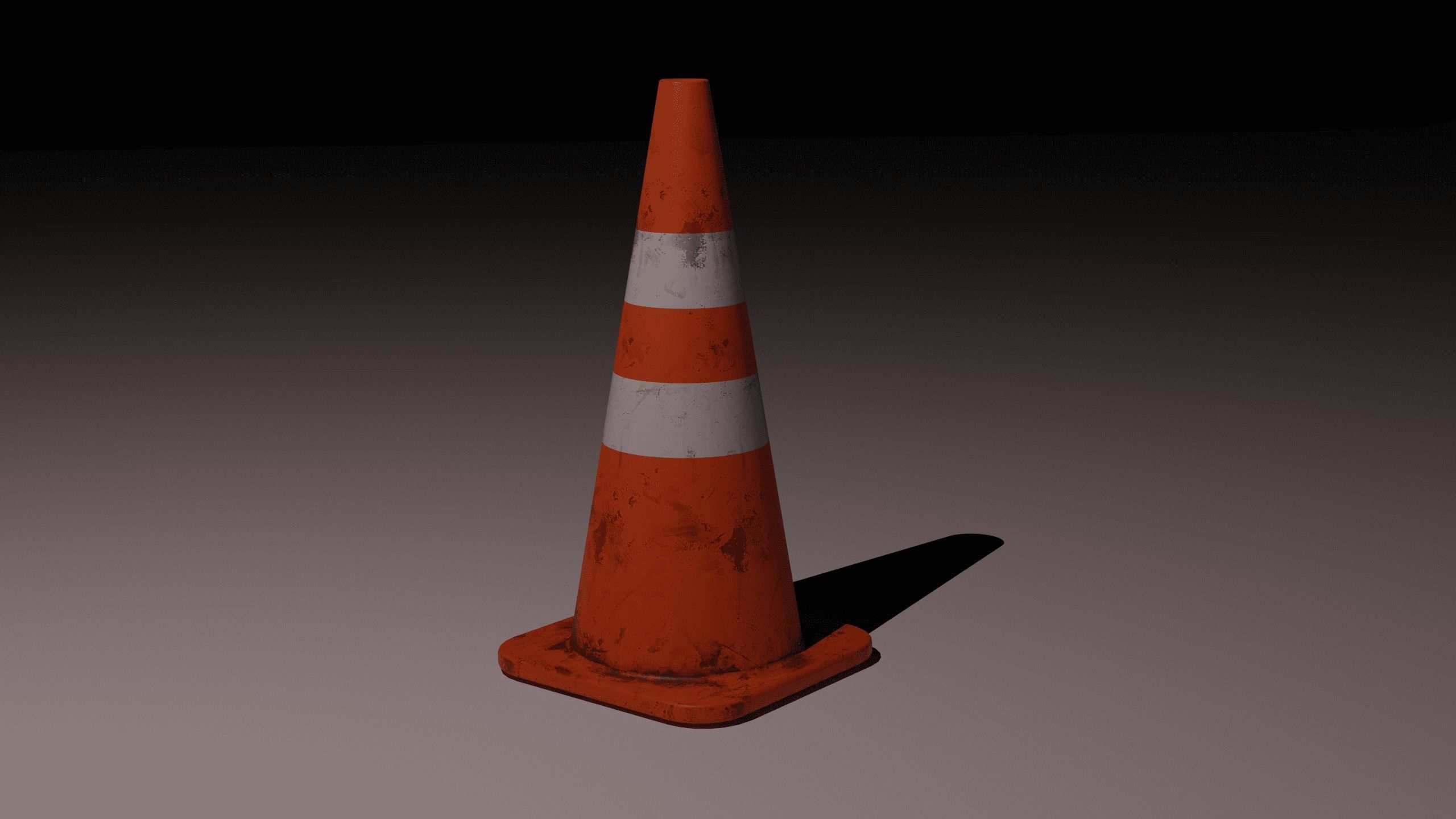 High-Quality Traffic Cone 3D Model Low-poly 3D model_1