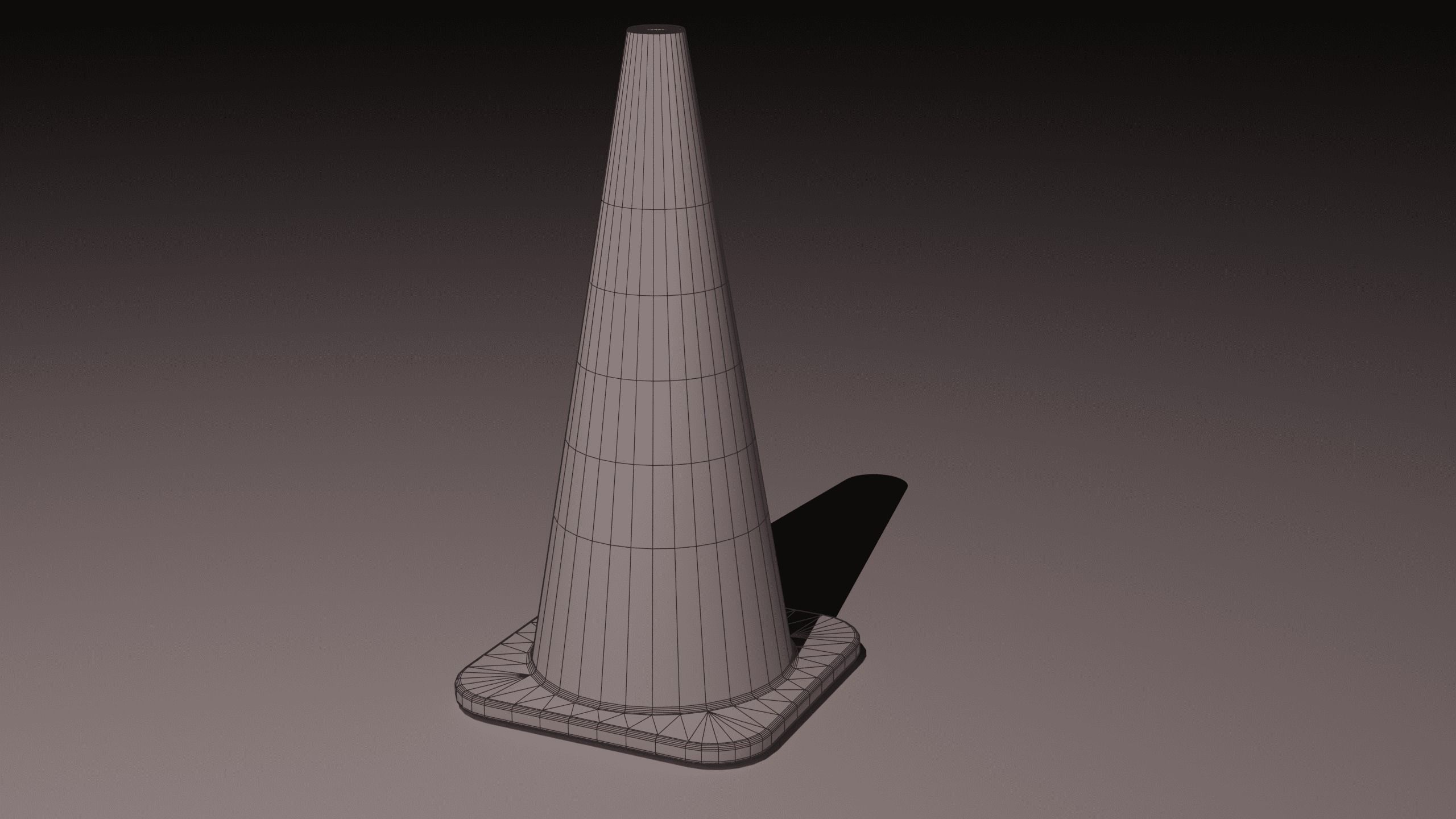 High-Quality Traffic Cone 3D Model Low-poly 3D model_4
