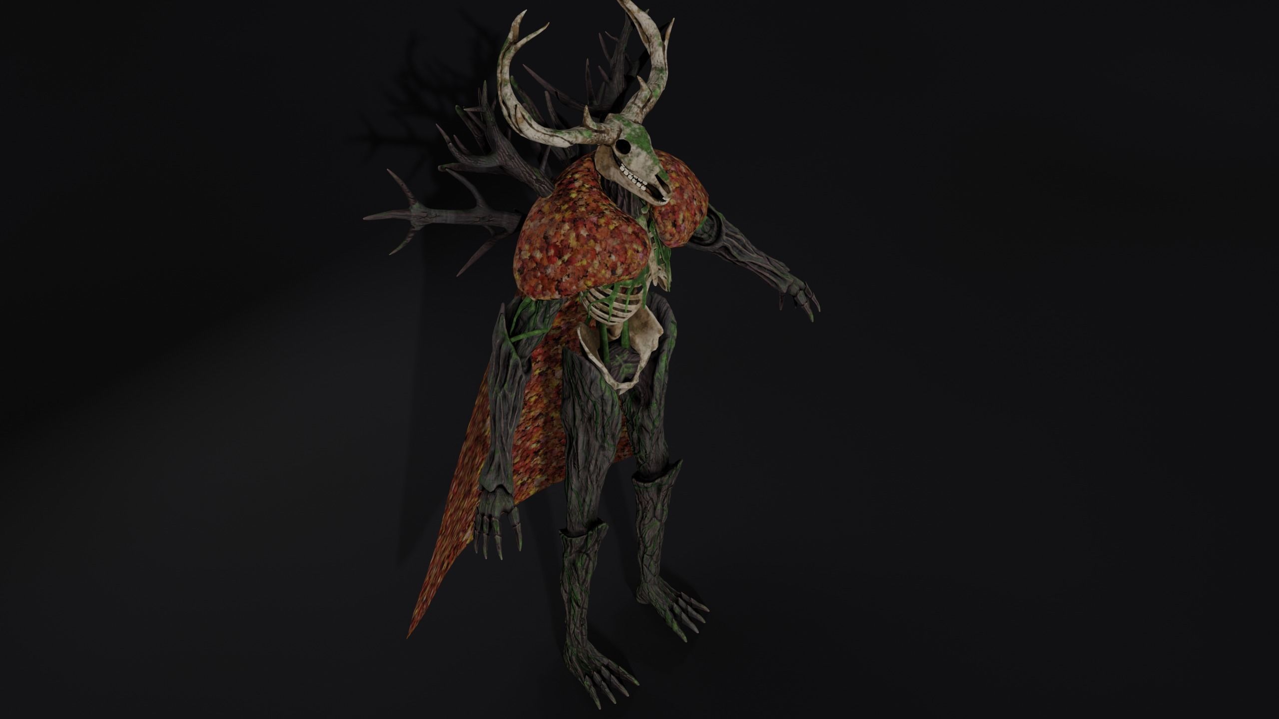 Forest monster PBR Low-poly 3D model_7