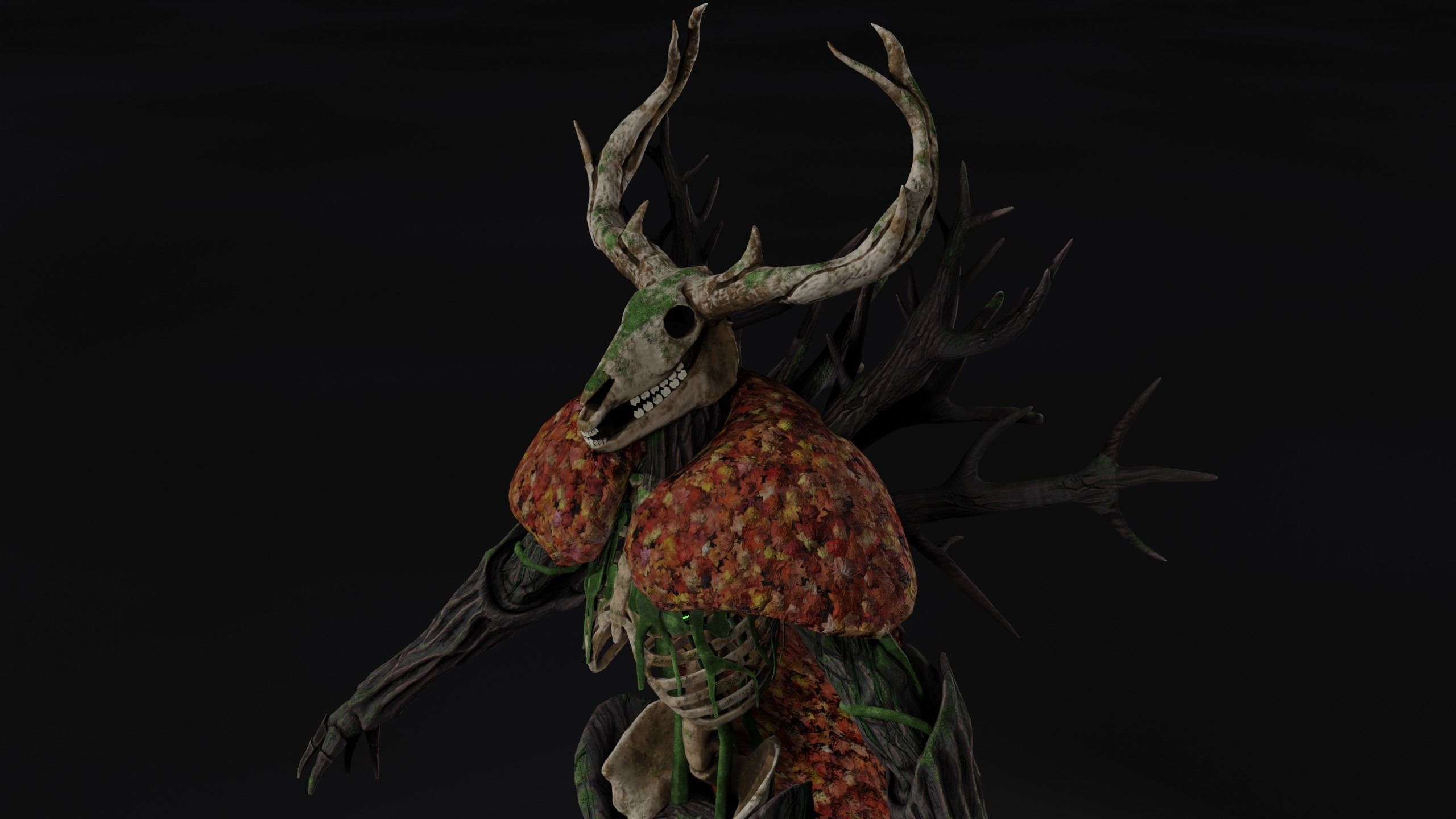 Forest monster PBR Low-poly 3D model_6