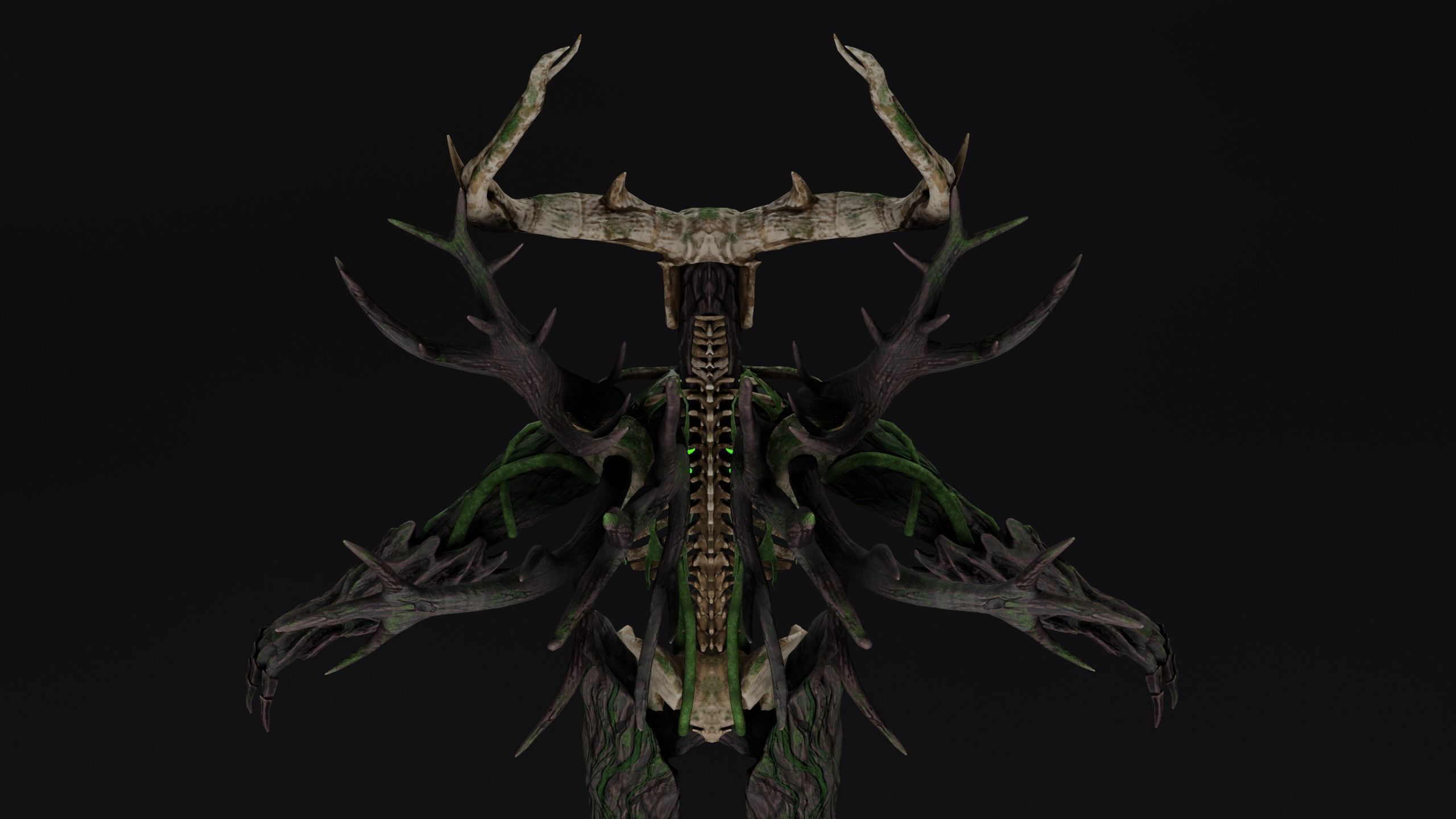 Forest monster PBR Low-poly 3D model_14
