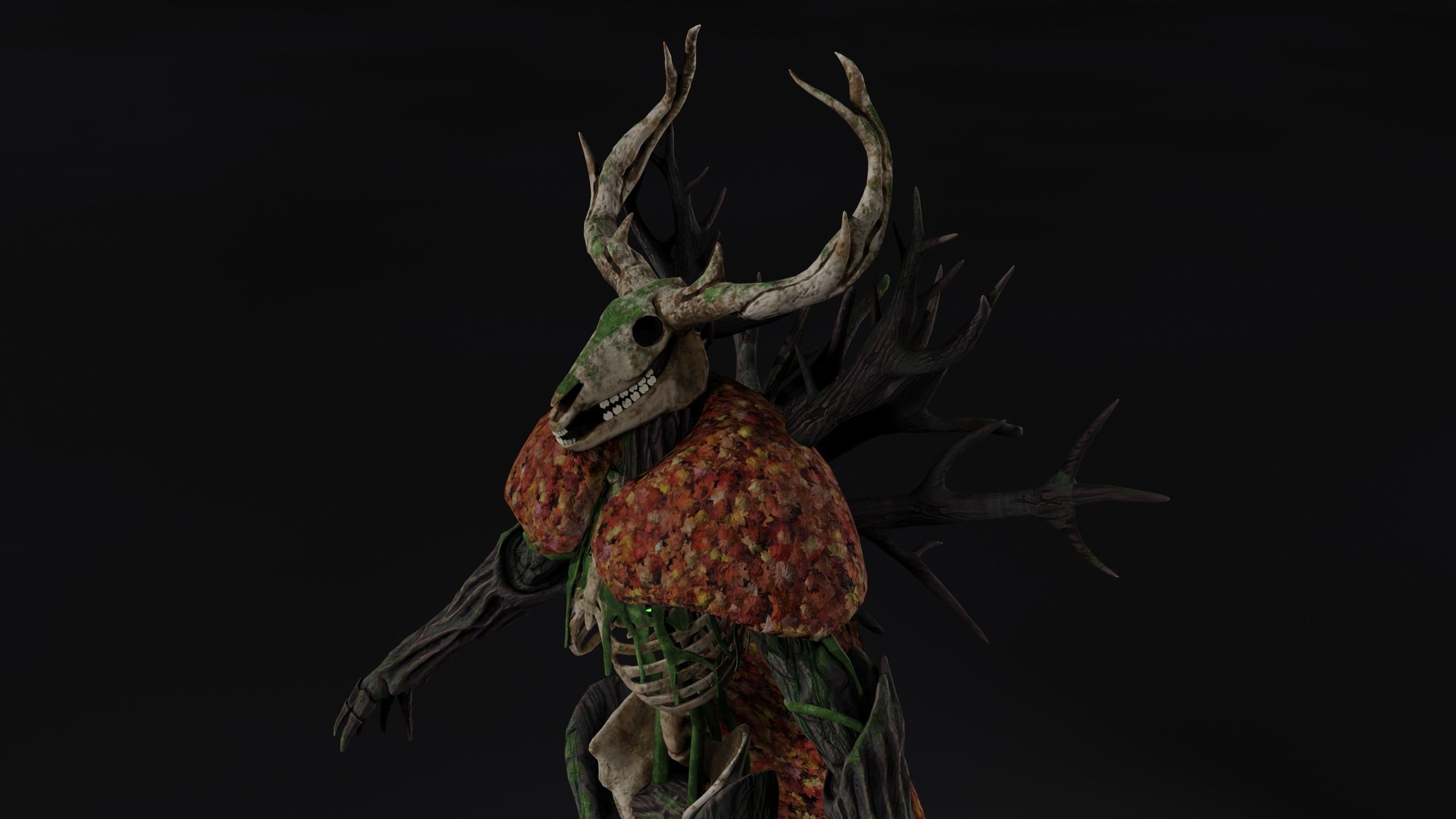 Forest monster PBR Low-poly 3D model_4