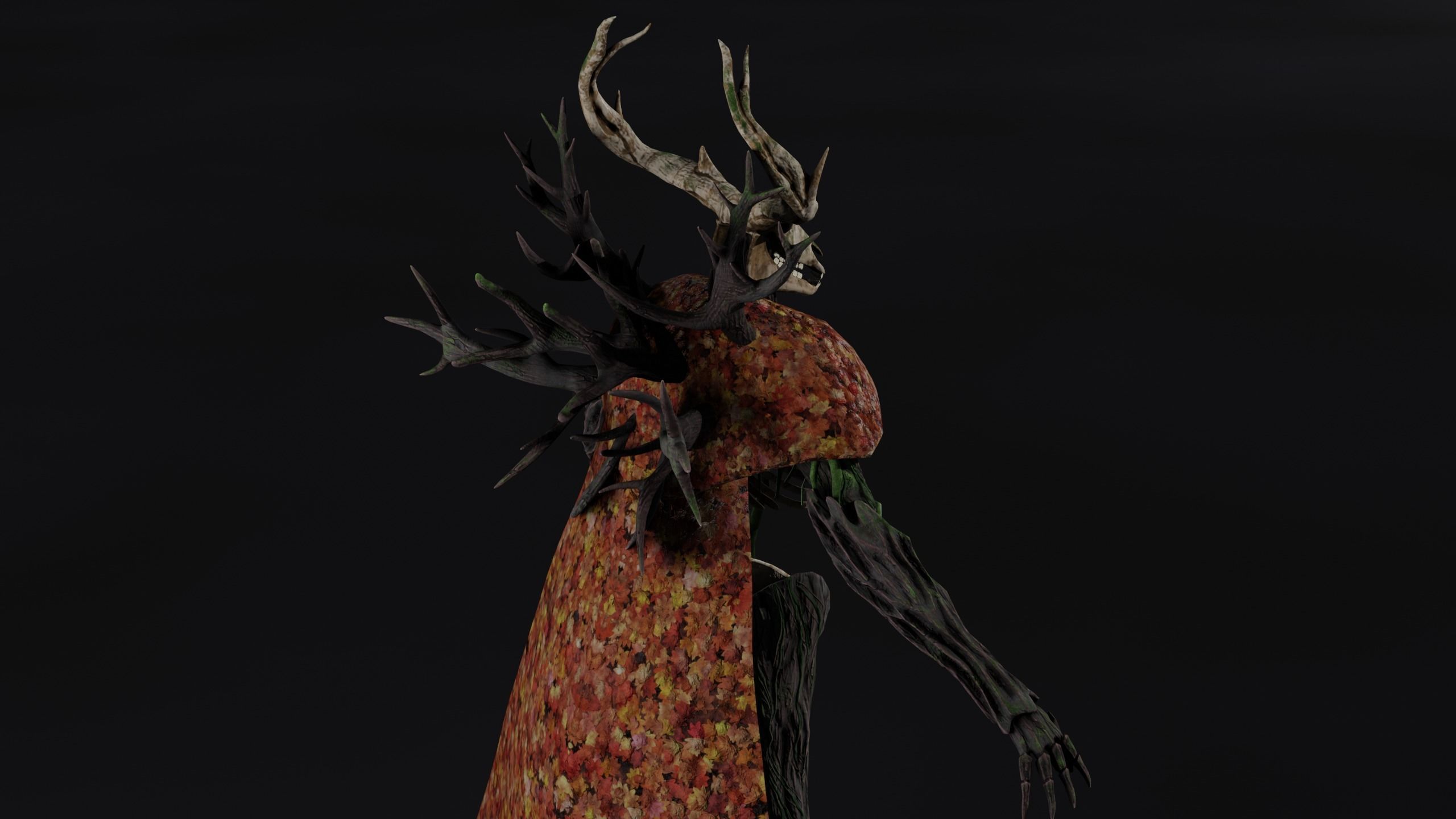 Forest monster PBR Low-poly 3D model_8