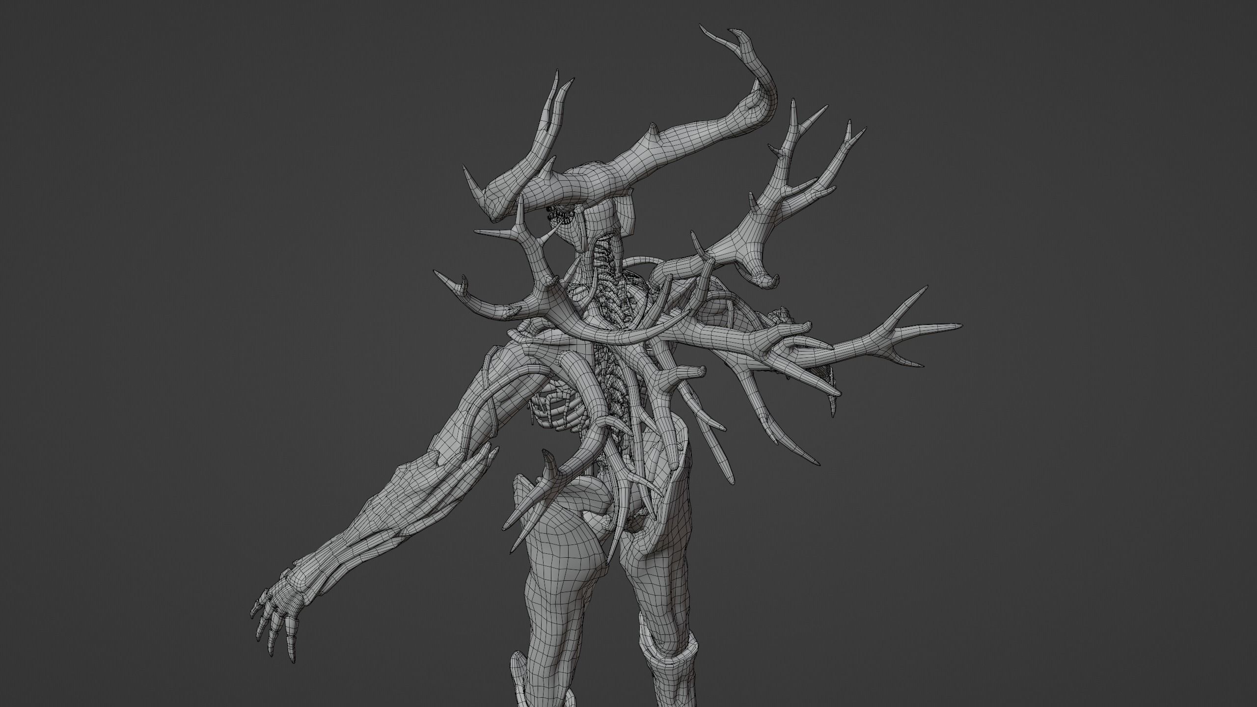 Forest monster PBR Low-poly 3D model_22