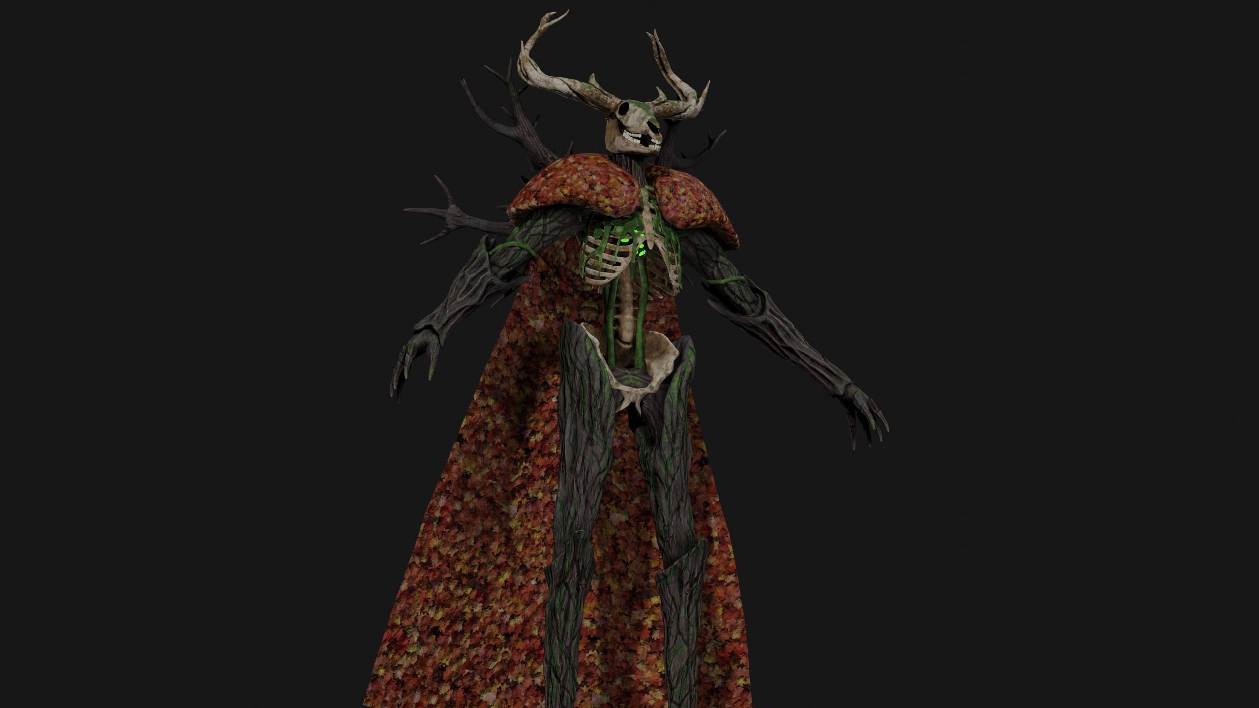 Forest monster PBR Low-poly 3D model_5