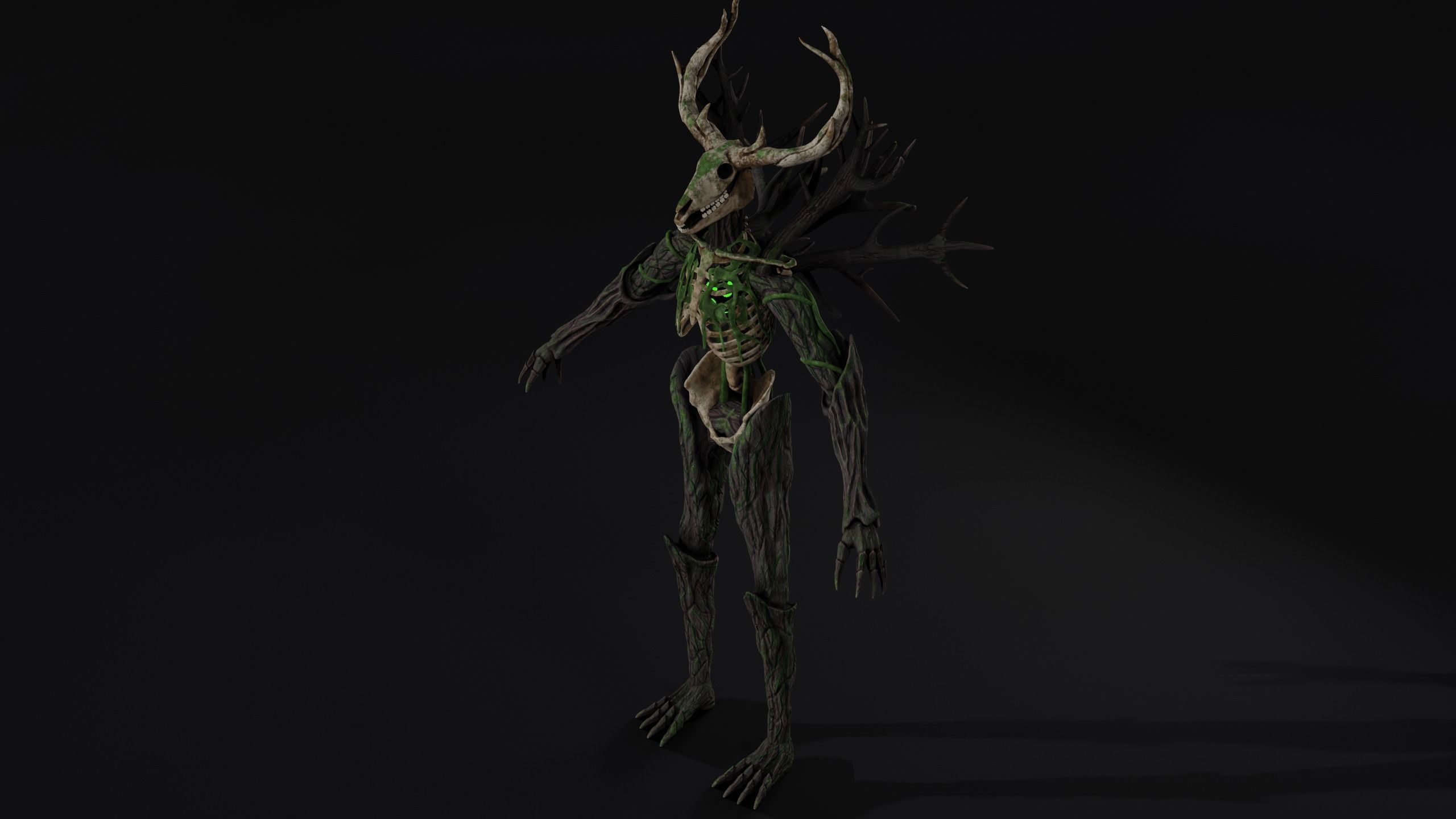 Forest monster PBR Low-poly 3D model_15
