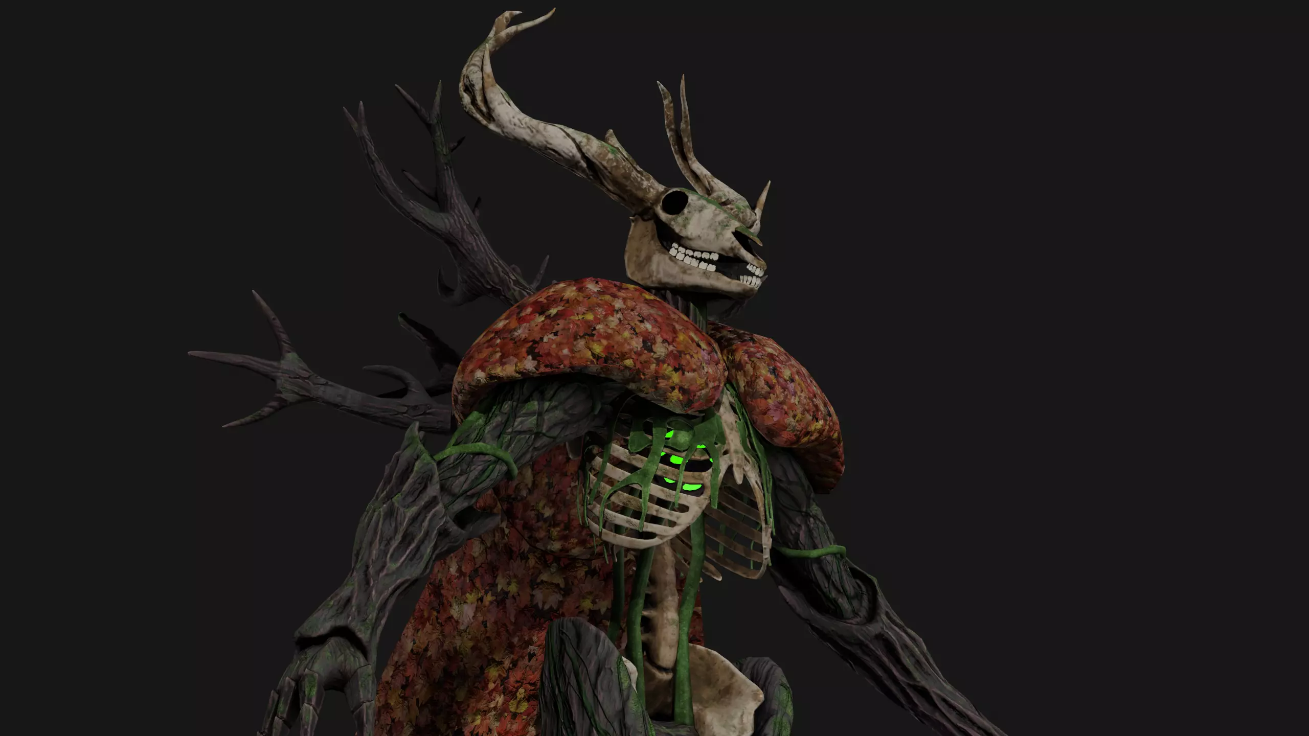 Forest monster PBR Low-poly 3D model_0