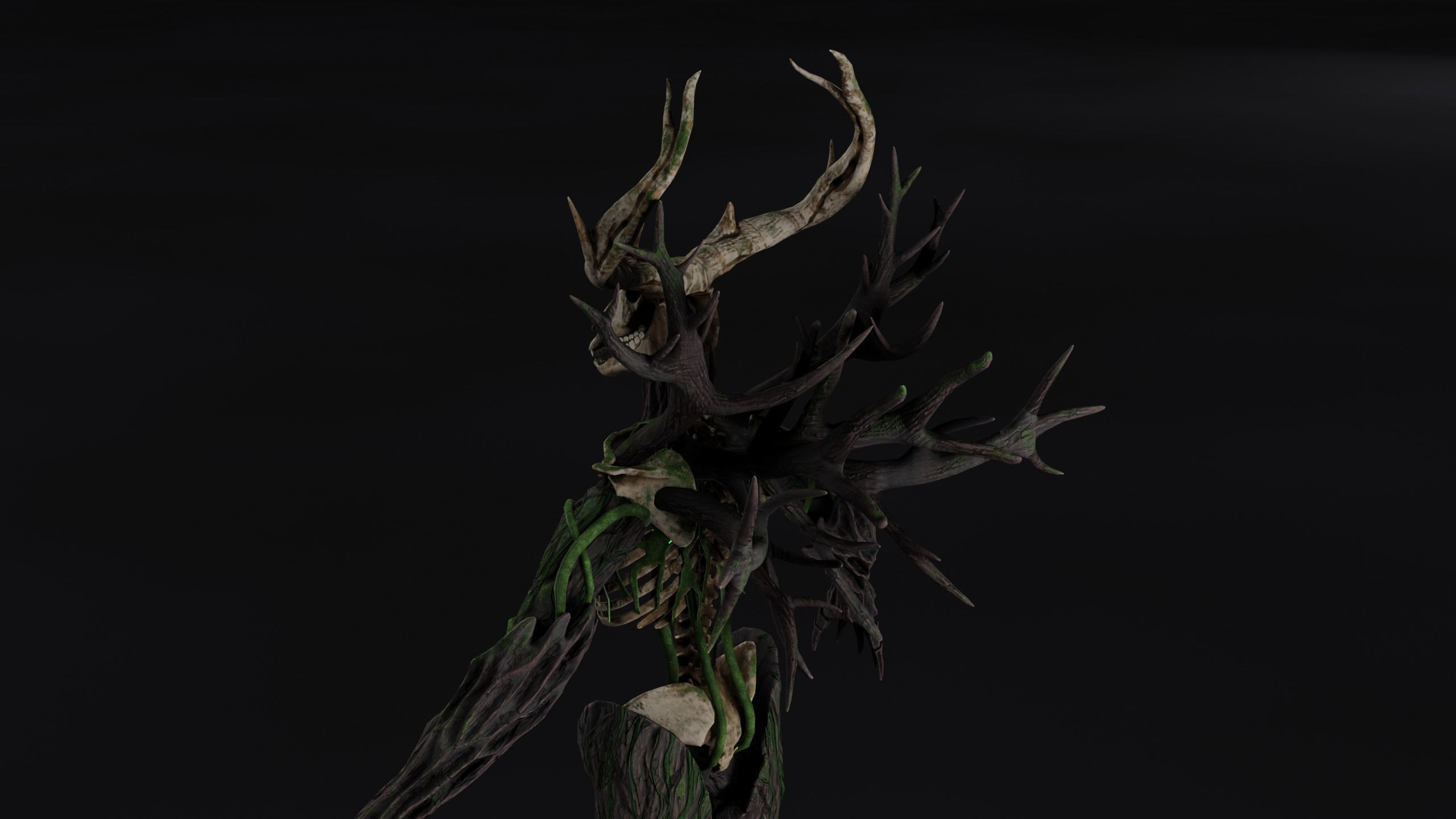 Forest monster PBR Low-poly 3D model_11