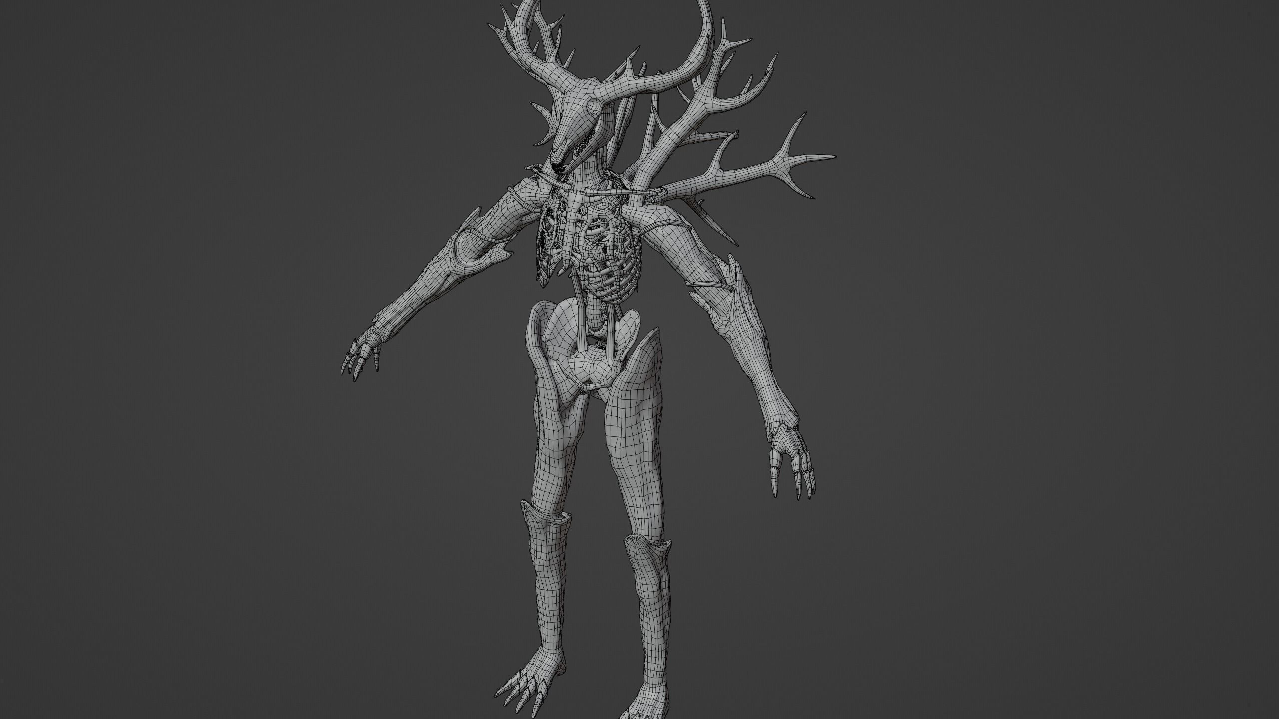 Forest monster PBR Low-poly 3D model_23