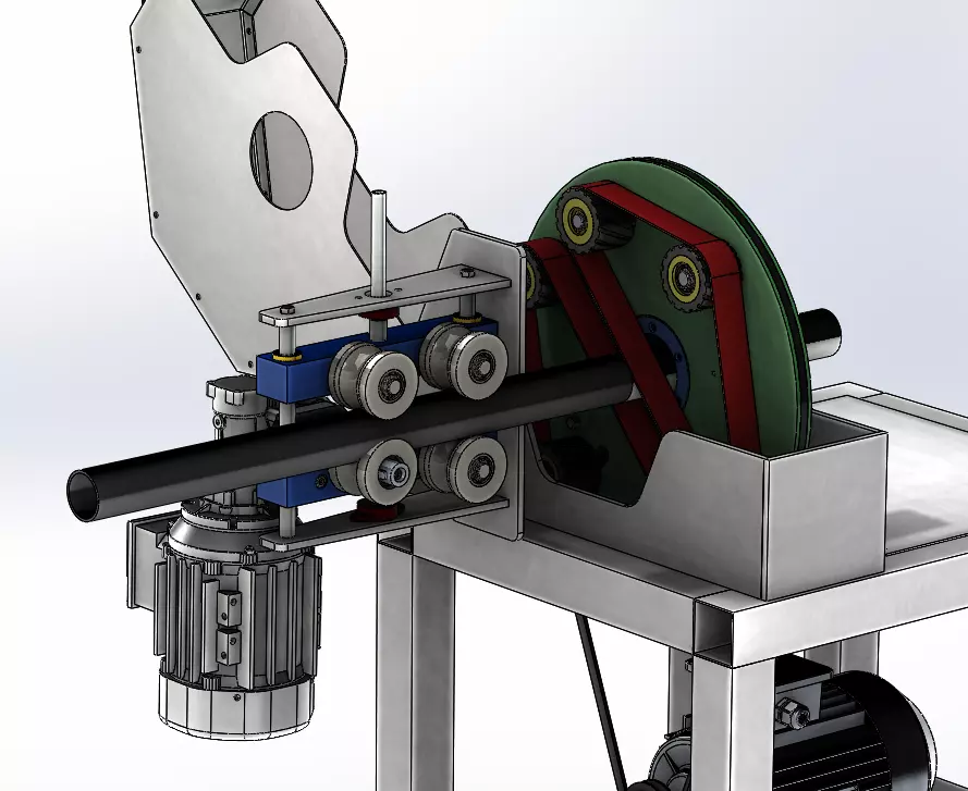 Tube Rotary Polishing Machine 3D model_0