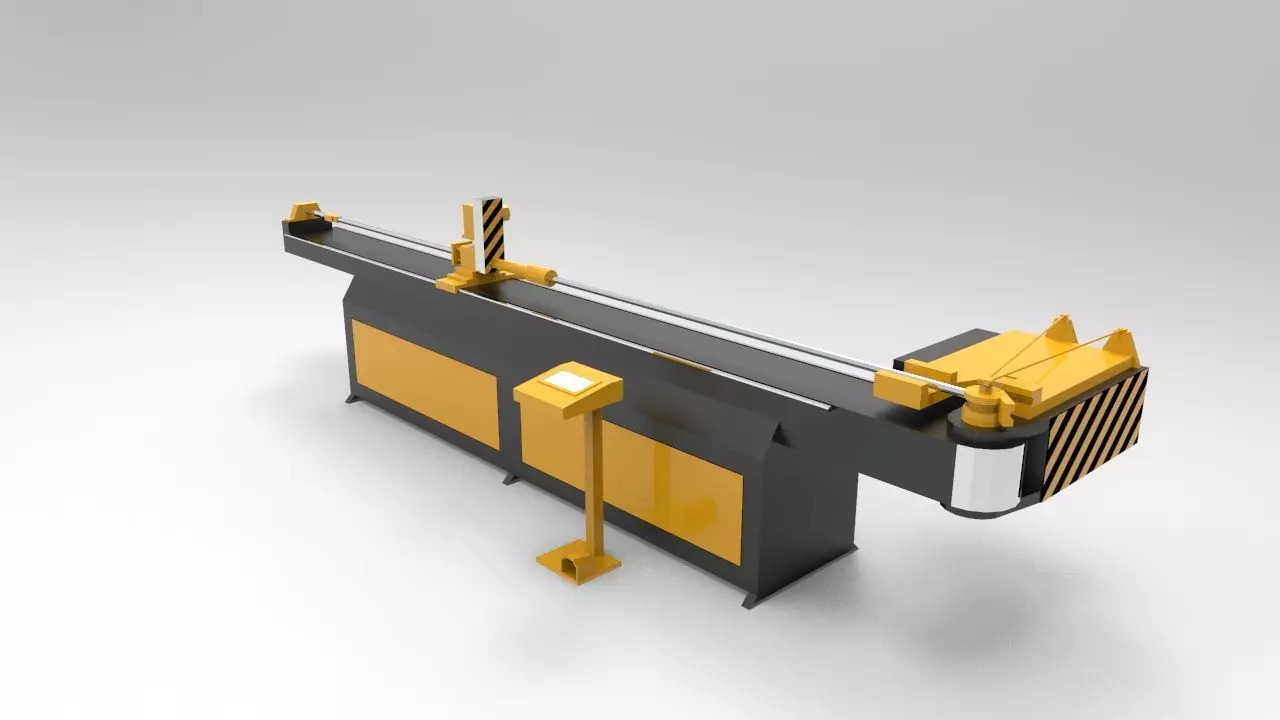 pipe bending machine 3D model_0