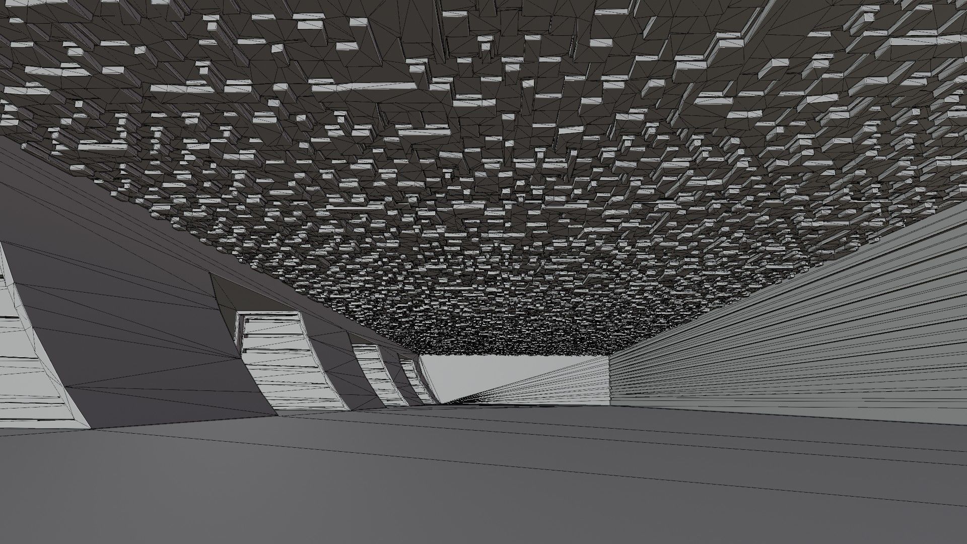 Concept space interior empty room 5 Low-poly 3D model_10