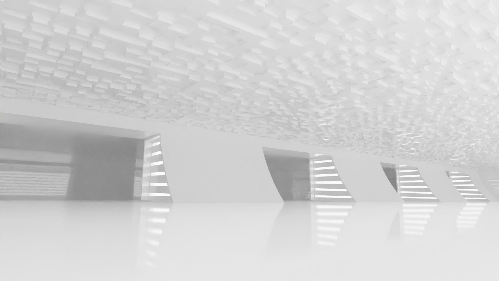 Concept space interior empty room 5 Low-poly 3D model_4