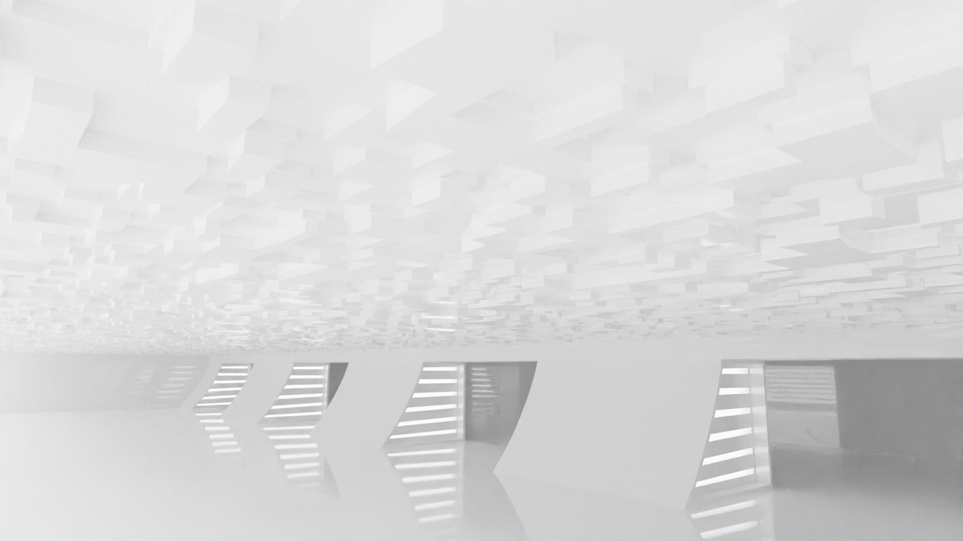 Concept space interior empty room 5 Low-poly 3D model_8