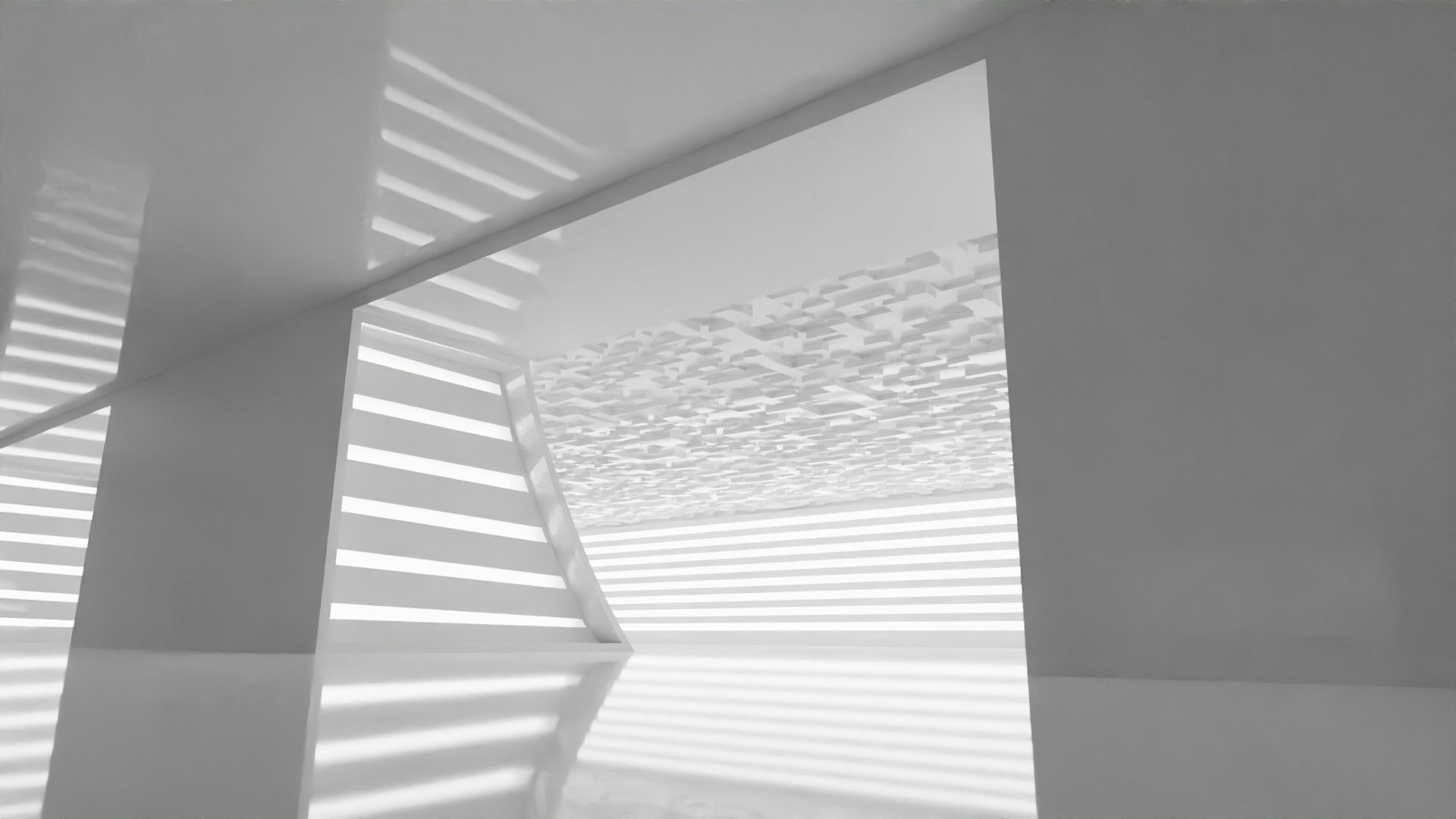 Concept space interior empty room 5 Low-poly 3D model_2