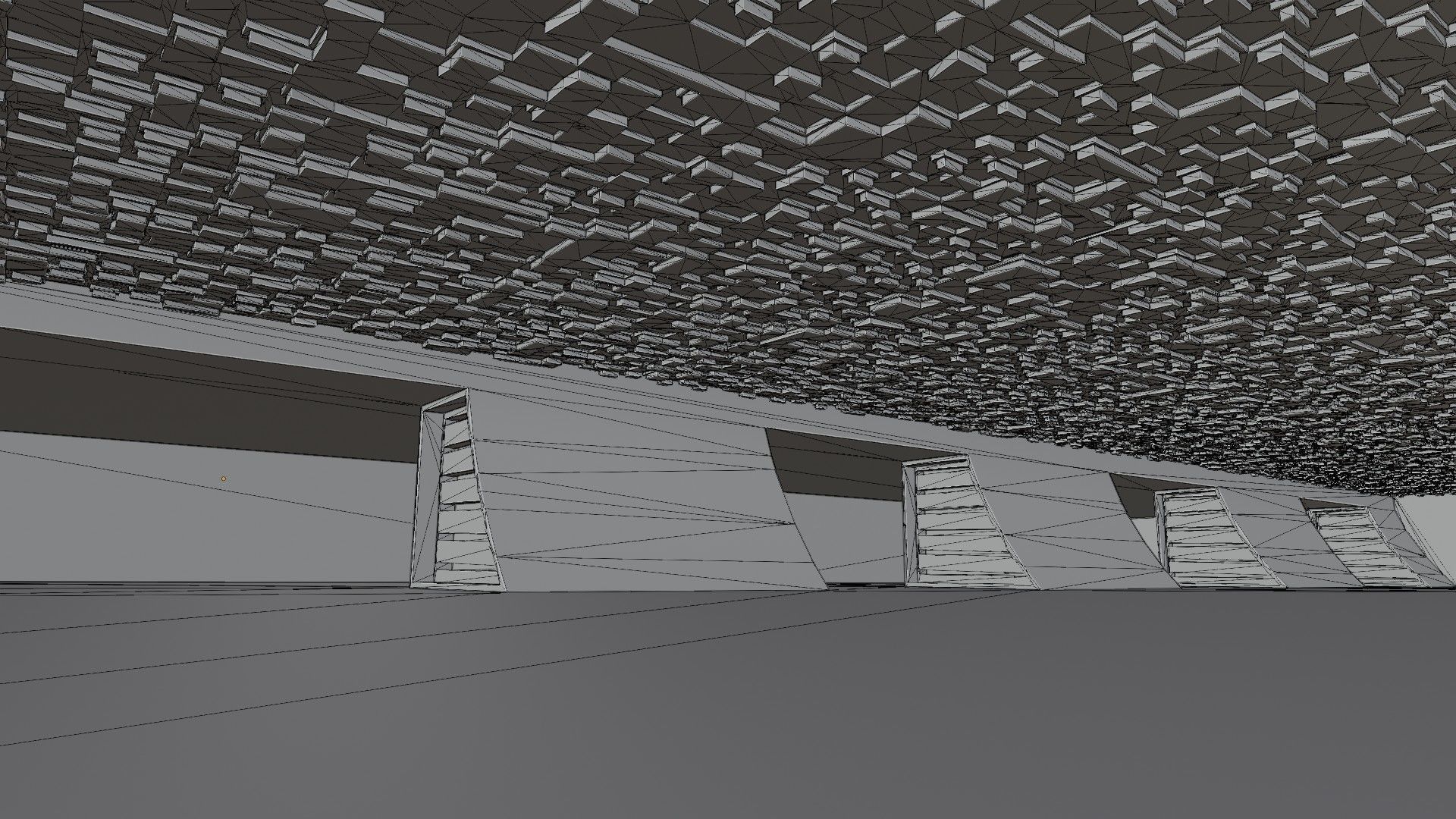 Concept space interior empty room 5 Low-poly 3D model_14