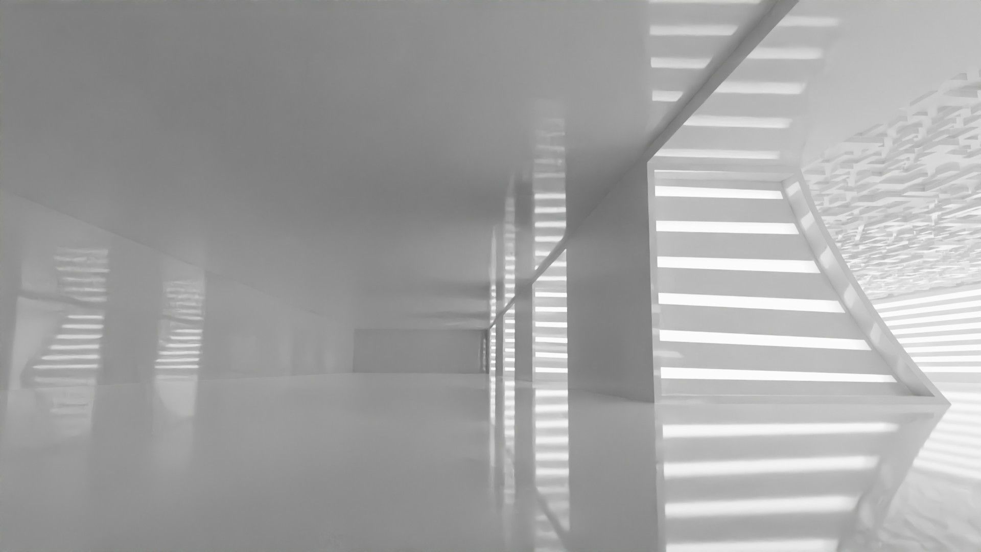 Concept space interior empty room 5 Low-poly 3D model_3