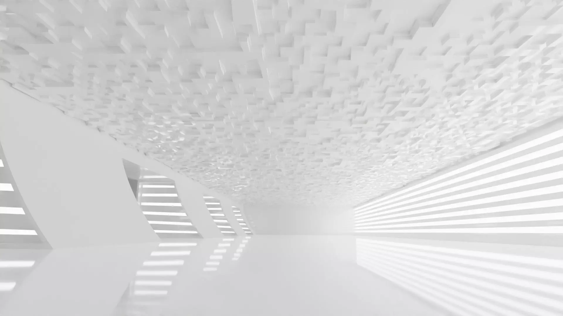 Concept space interior empty room 5 Low-poly 3D model_0