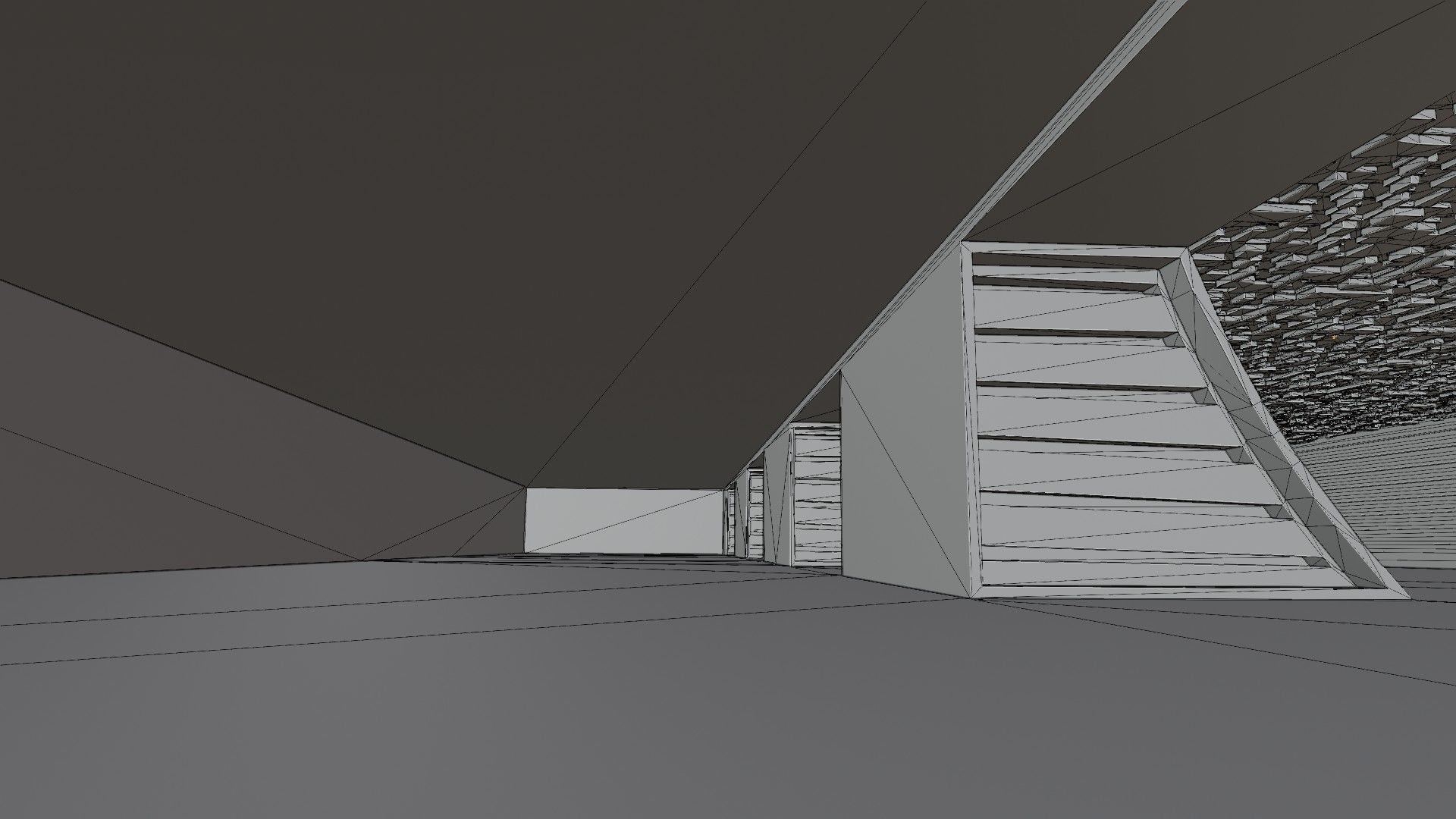 Concept space interior empty room 5 Low-poly 3D model_13