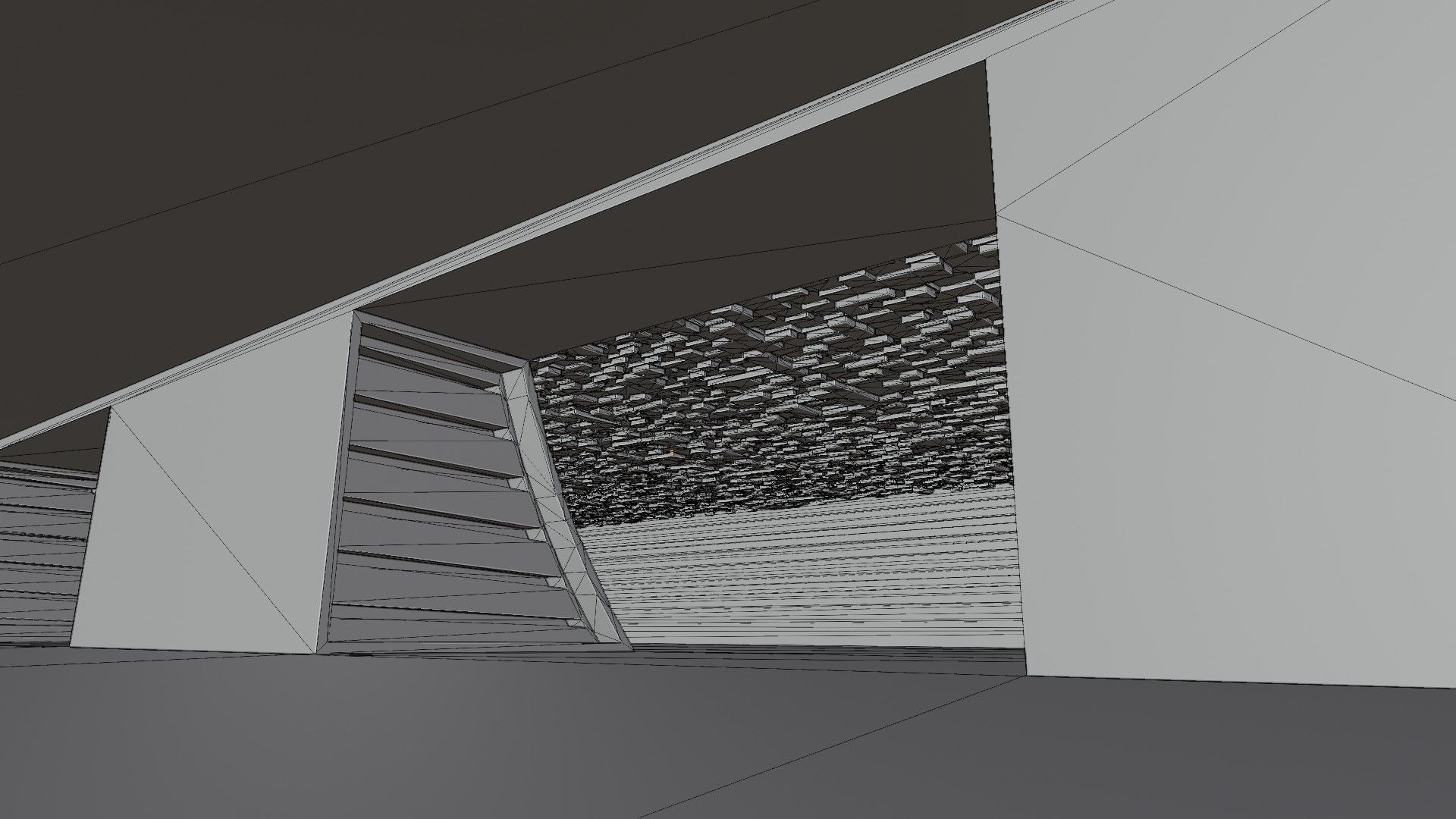 Concept space interior empty room 5 Low-poly 3D model_12