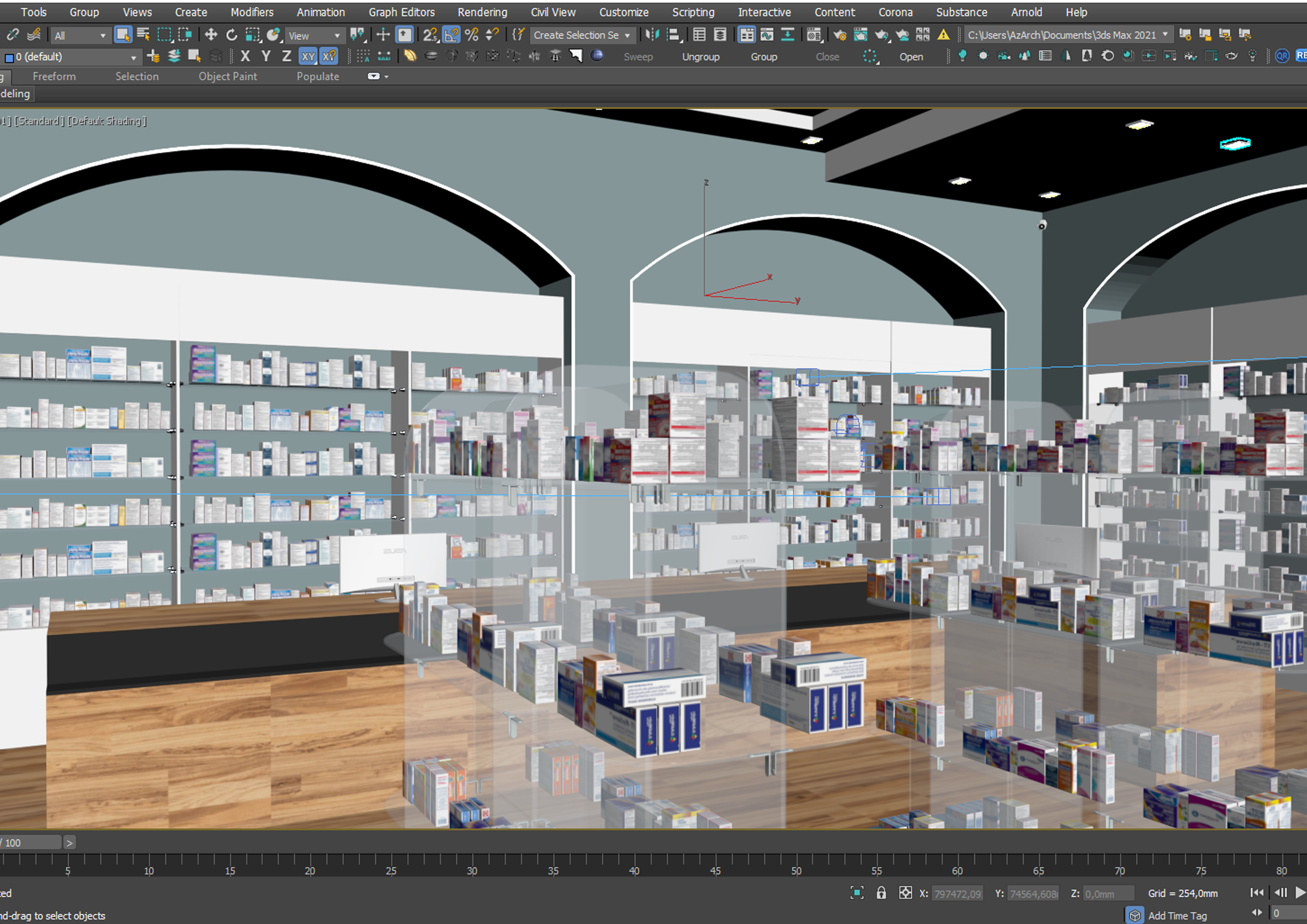 Pharmacy interior 2 3D model_6