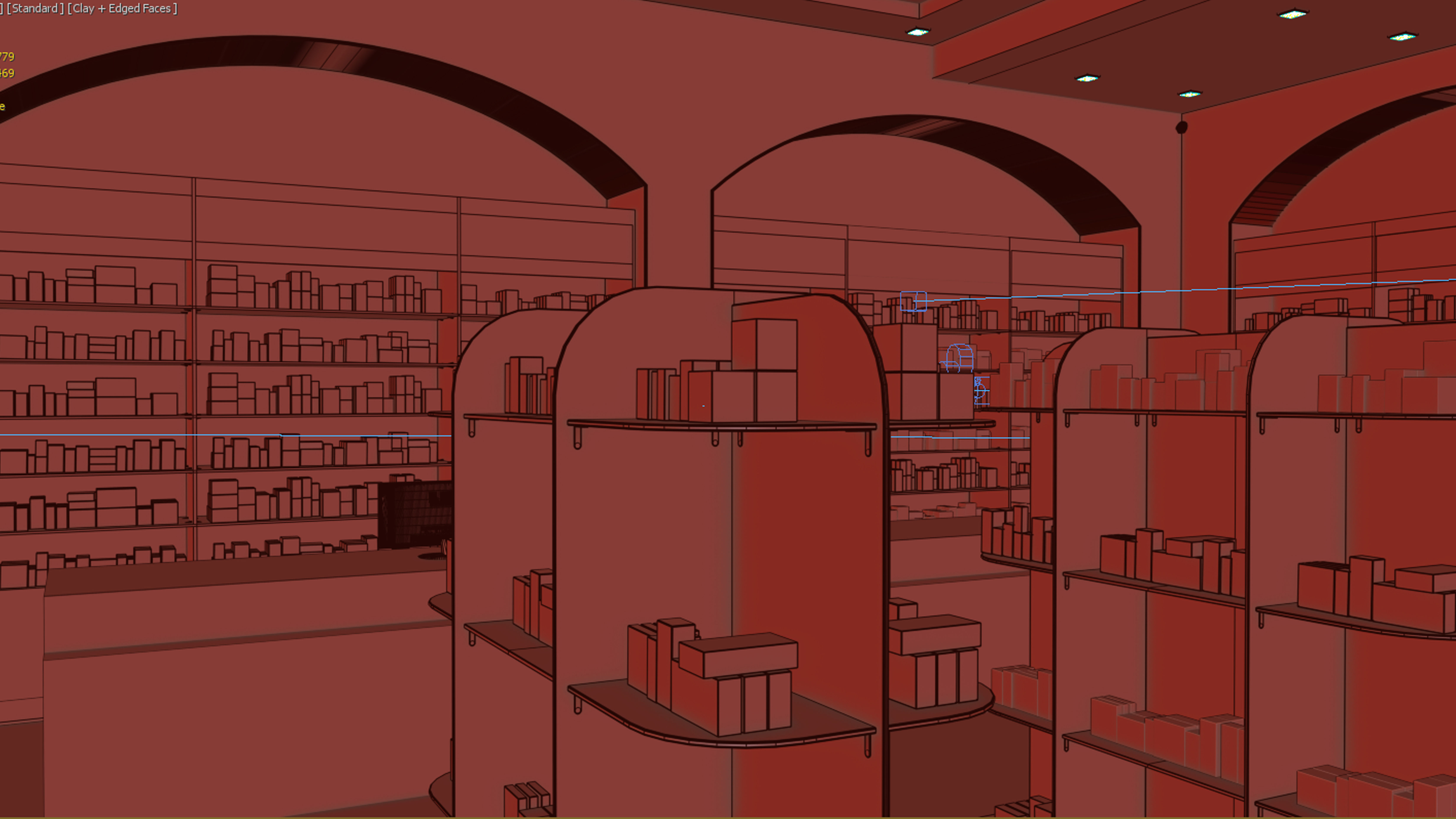 Pharmacy interior 2 3D model_9