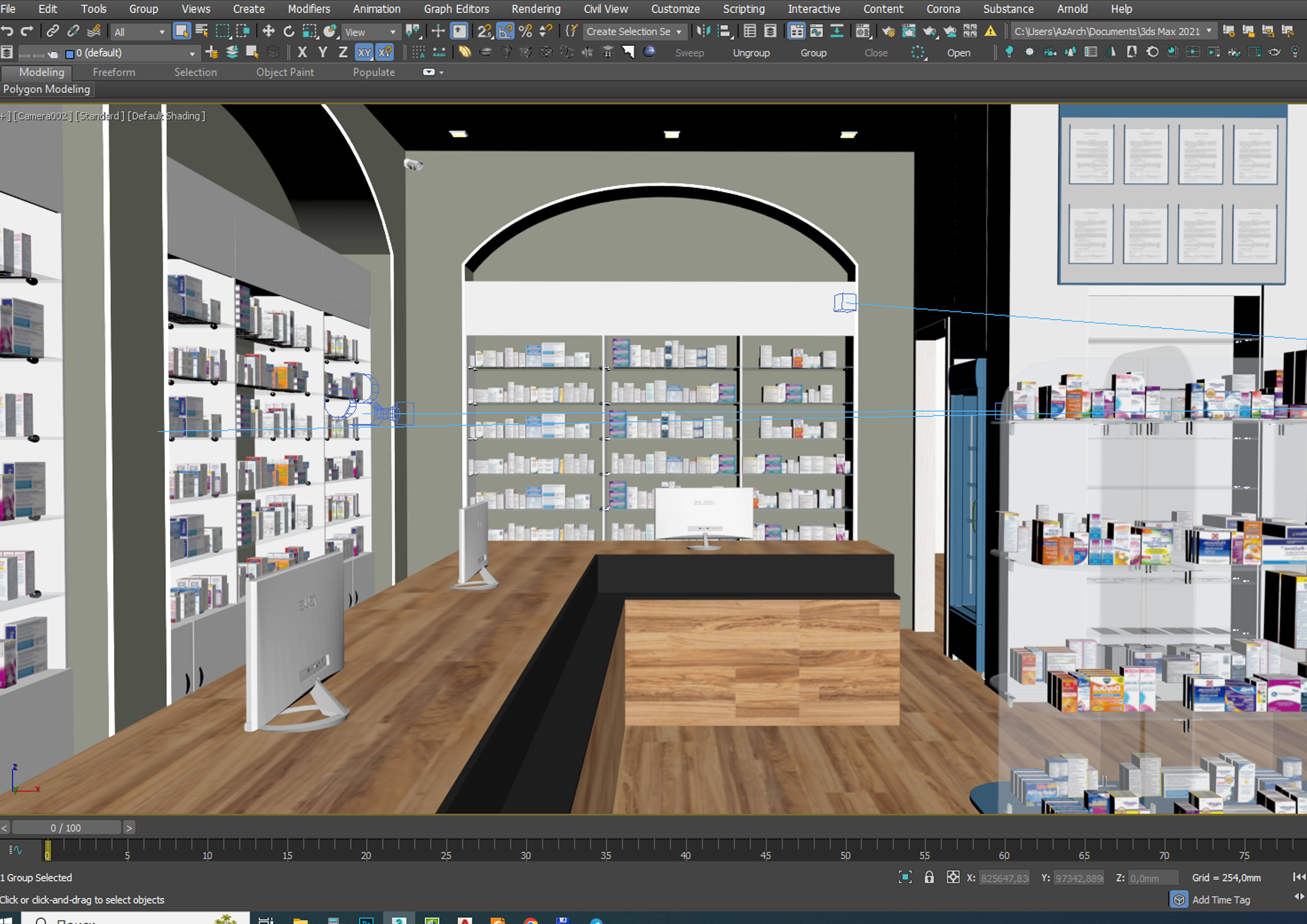 Pharmacy interior 2 3D model_7
