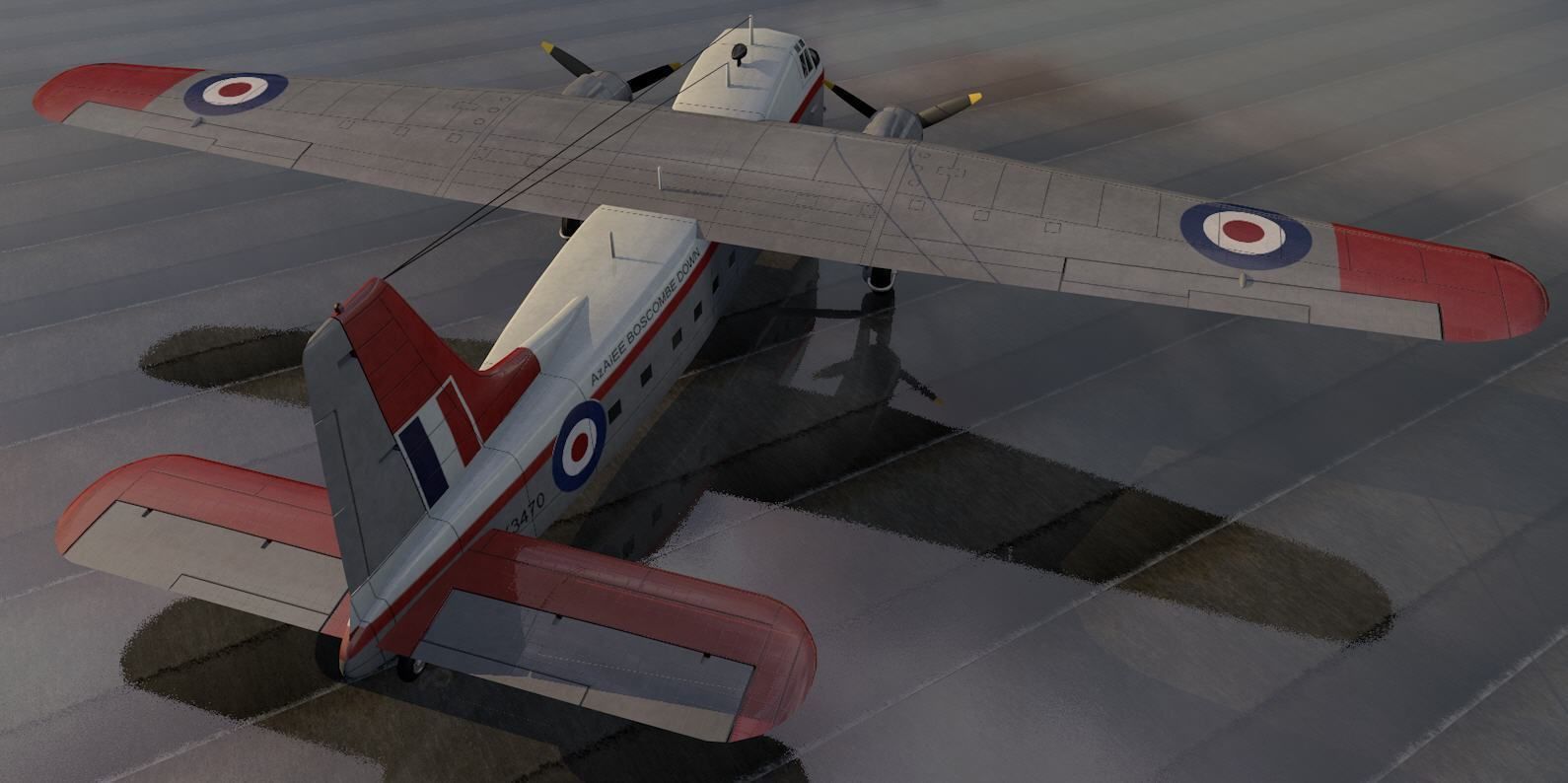 Bristol Type 170 Freighter Mk-31 3D model_4