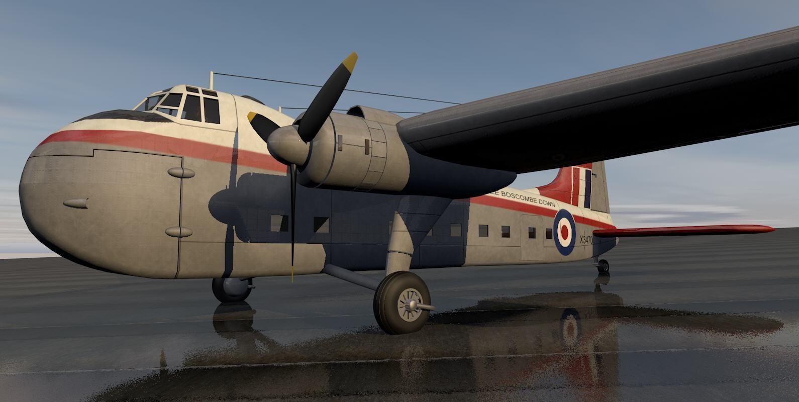 Bristol Type 170 Freighter Mk-31 3D model_7