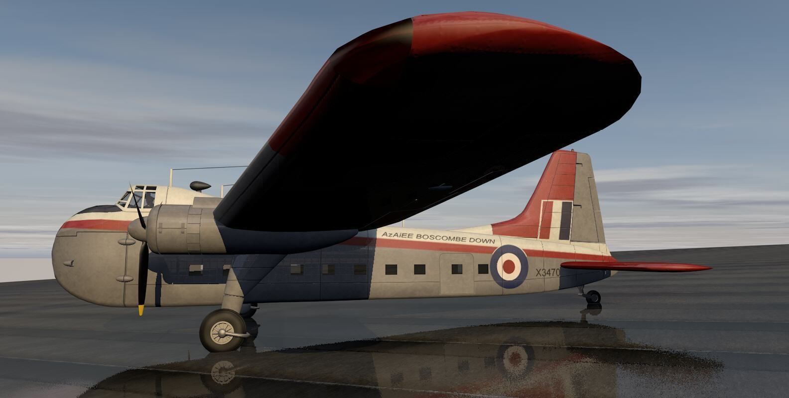 Bristol Type 170 Freighter Mk-31 3D model_2